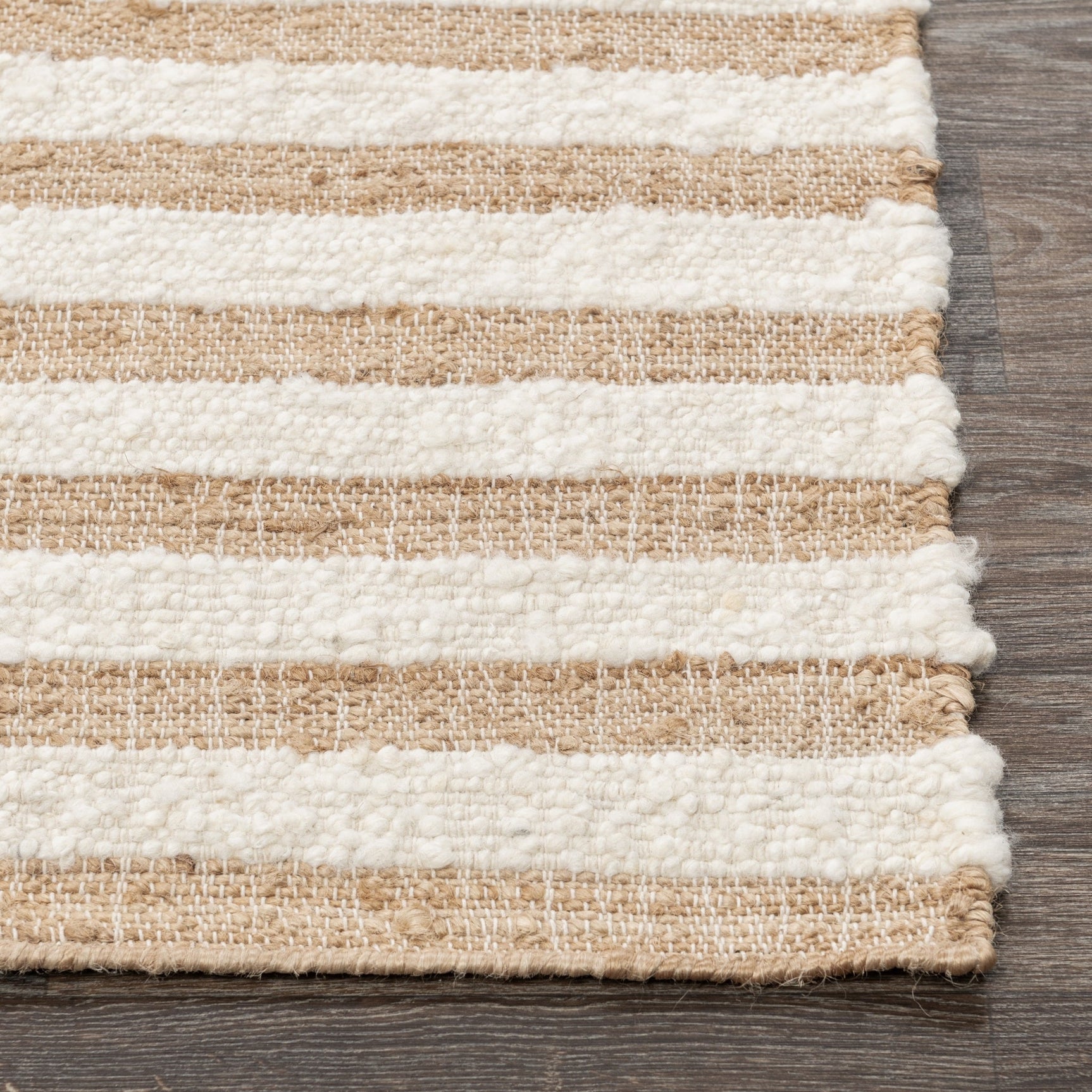 Rhodes Stripe Natural/Ivory Rug - Ornate Home