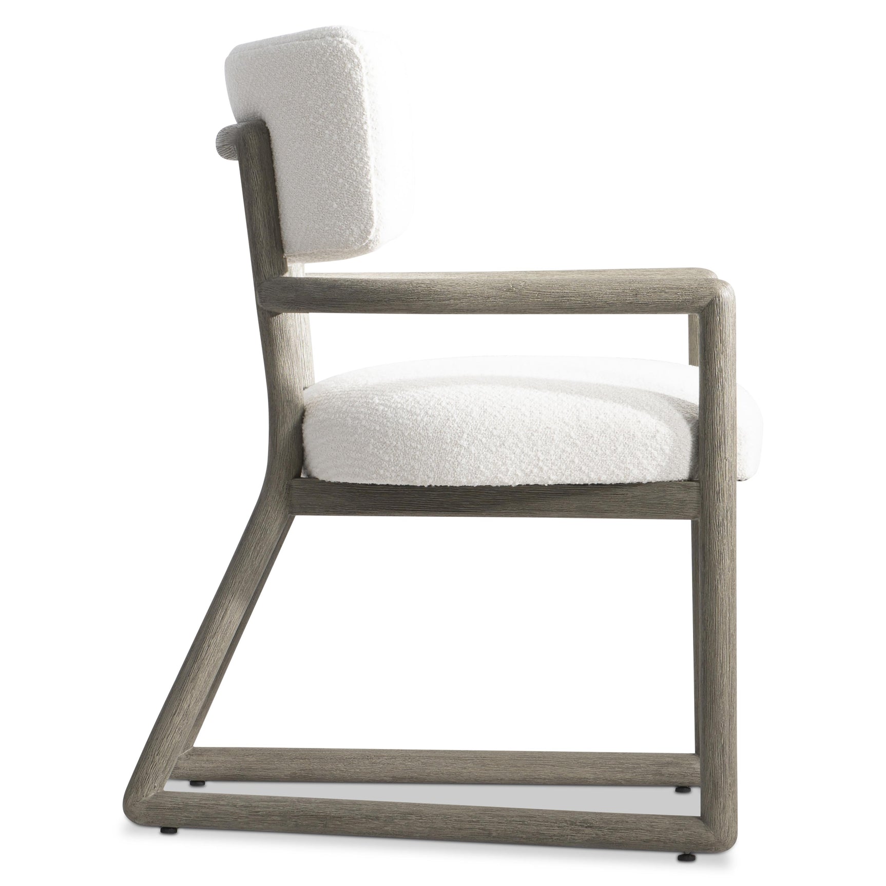 Rhodes Weathered Teak/White/Cream Outdoor Arm Chair - Ornate Home