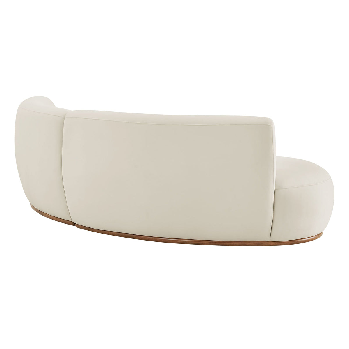 Rialta Alabaster 2 Piece Curved Performance Velvet Sectional Sofa - Ornate Home