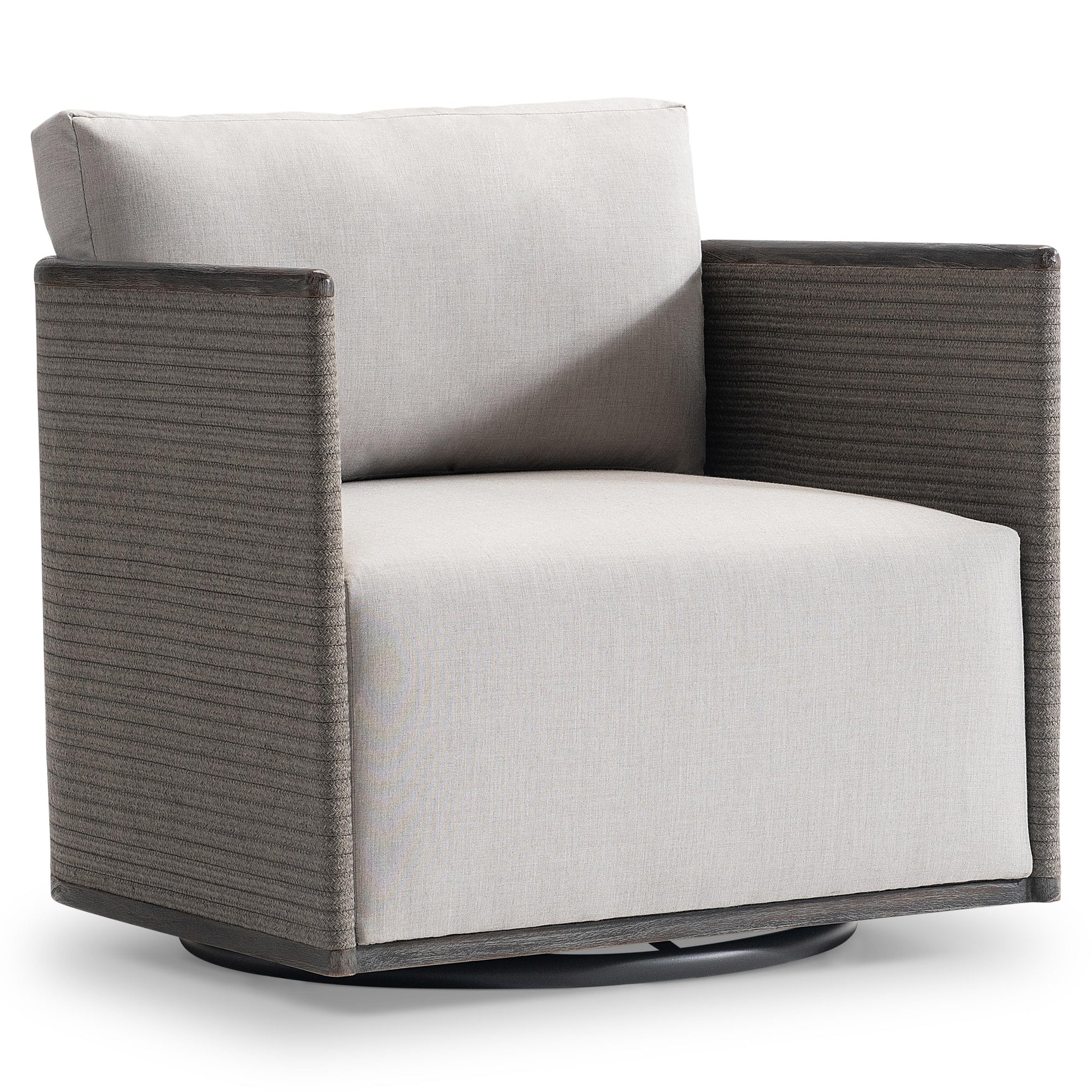 Rialto Dark Brown Outdoor Swivel Chair - Ornate Home
