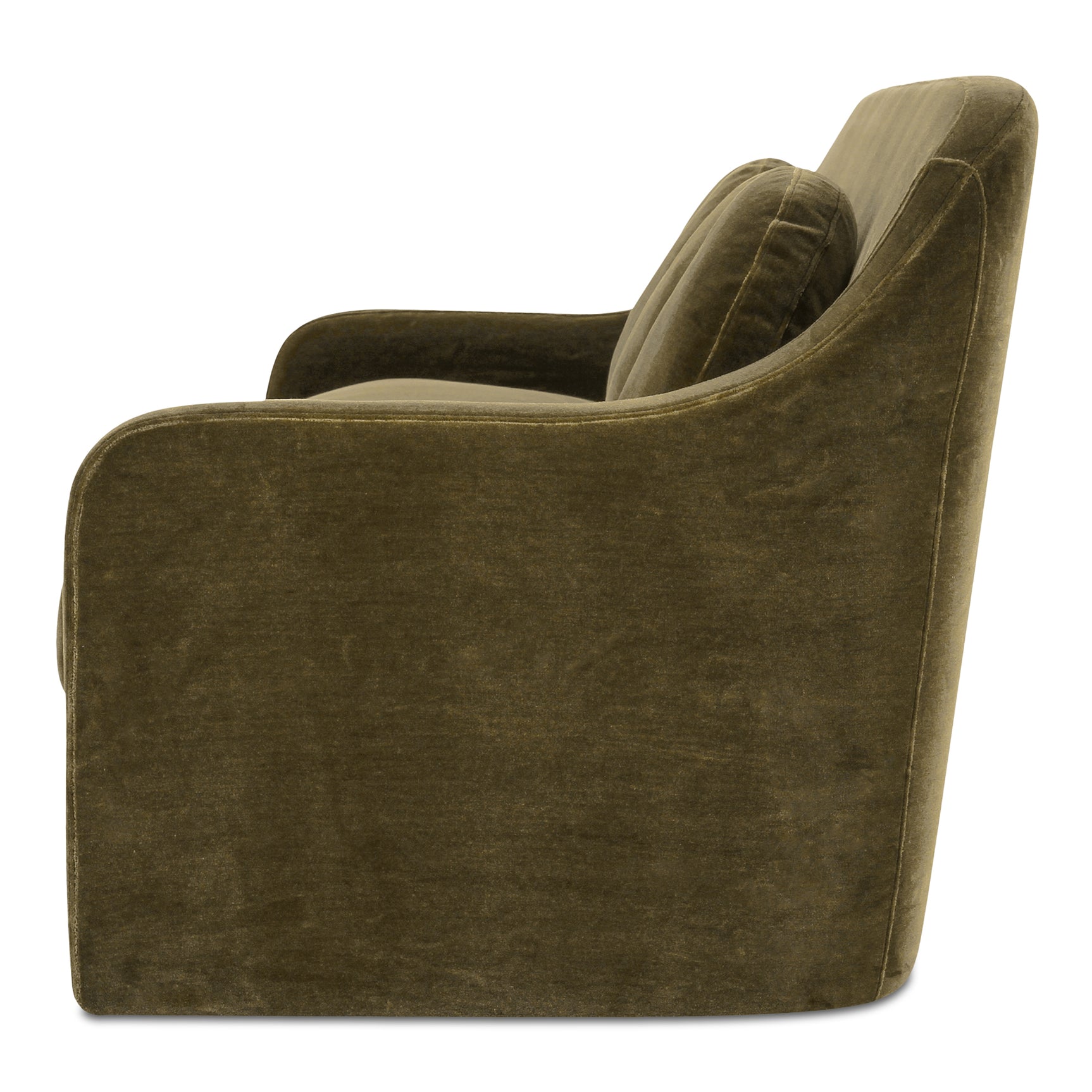 Rialto Dark Green Faux Mohair Sofa - Ornate Home