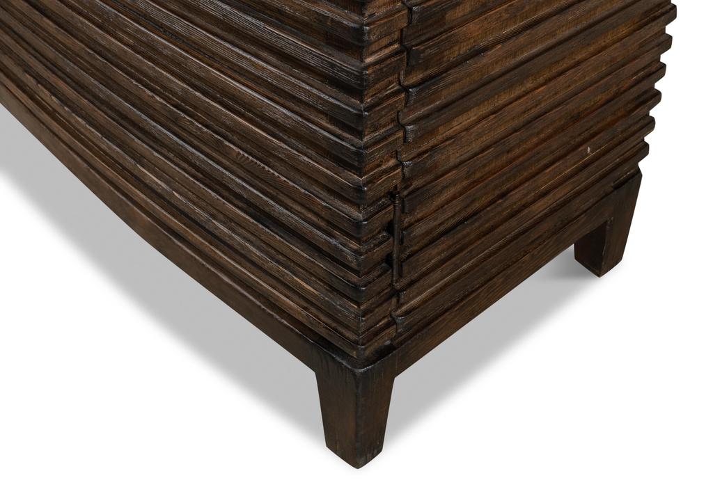 Ribbed Remington Tan Small Sideboard - Ornate Home