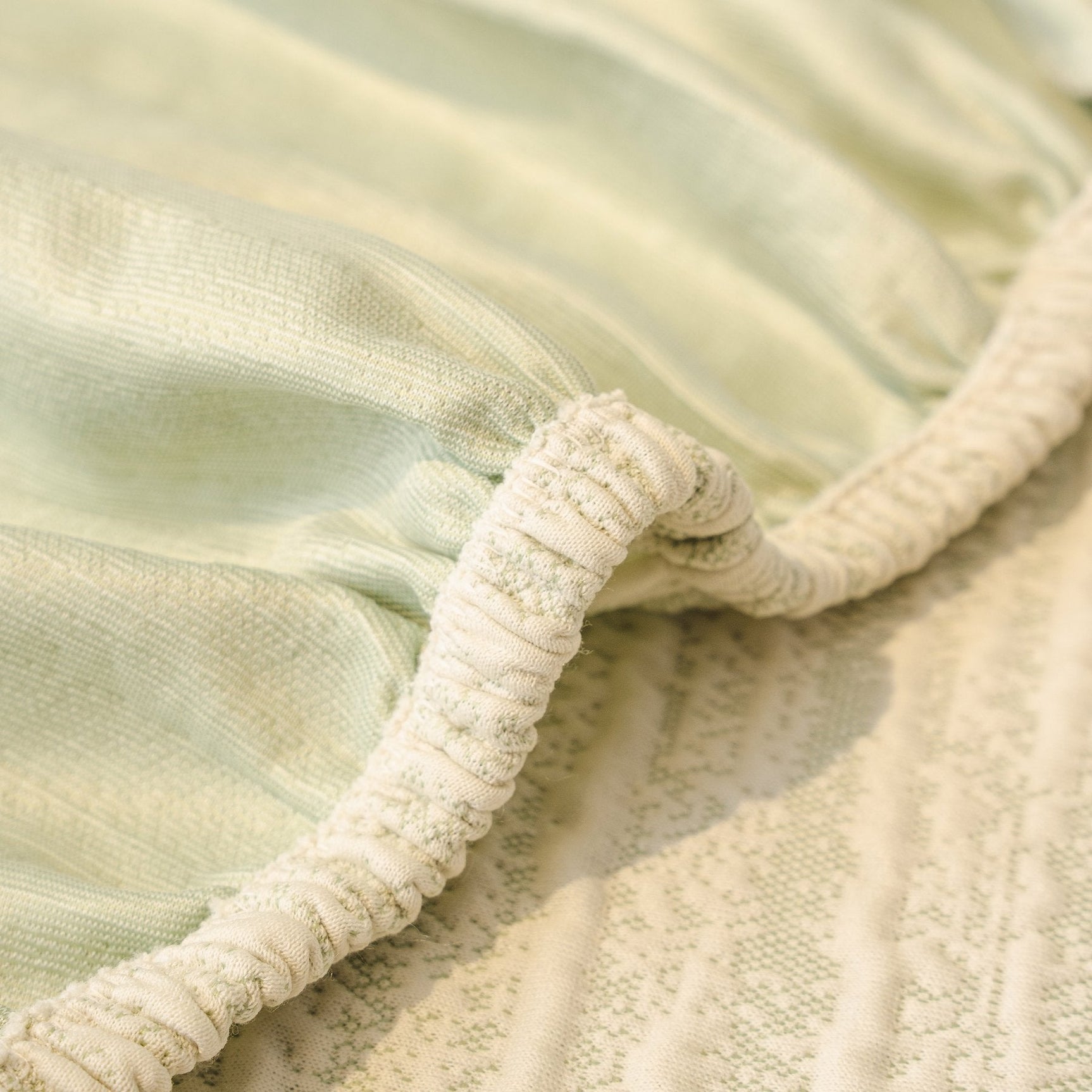 Ribbed Washable Sofa Cover, High Stretch Striped Couch Slipcover with Tie Straps - Ornate Home