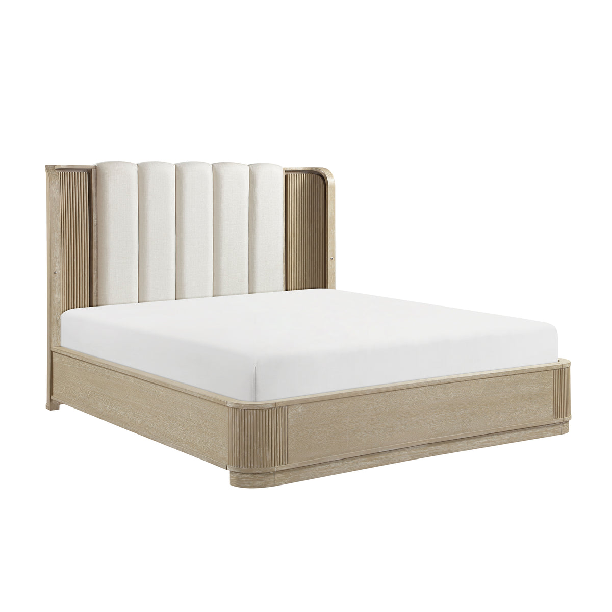 Ribbon Beige 4pc Bedroom Set - Ornate Home