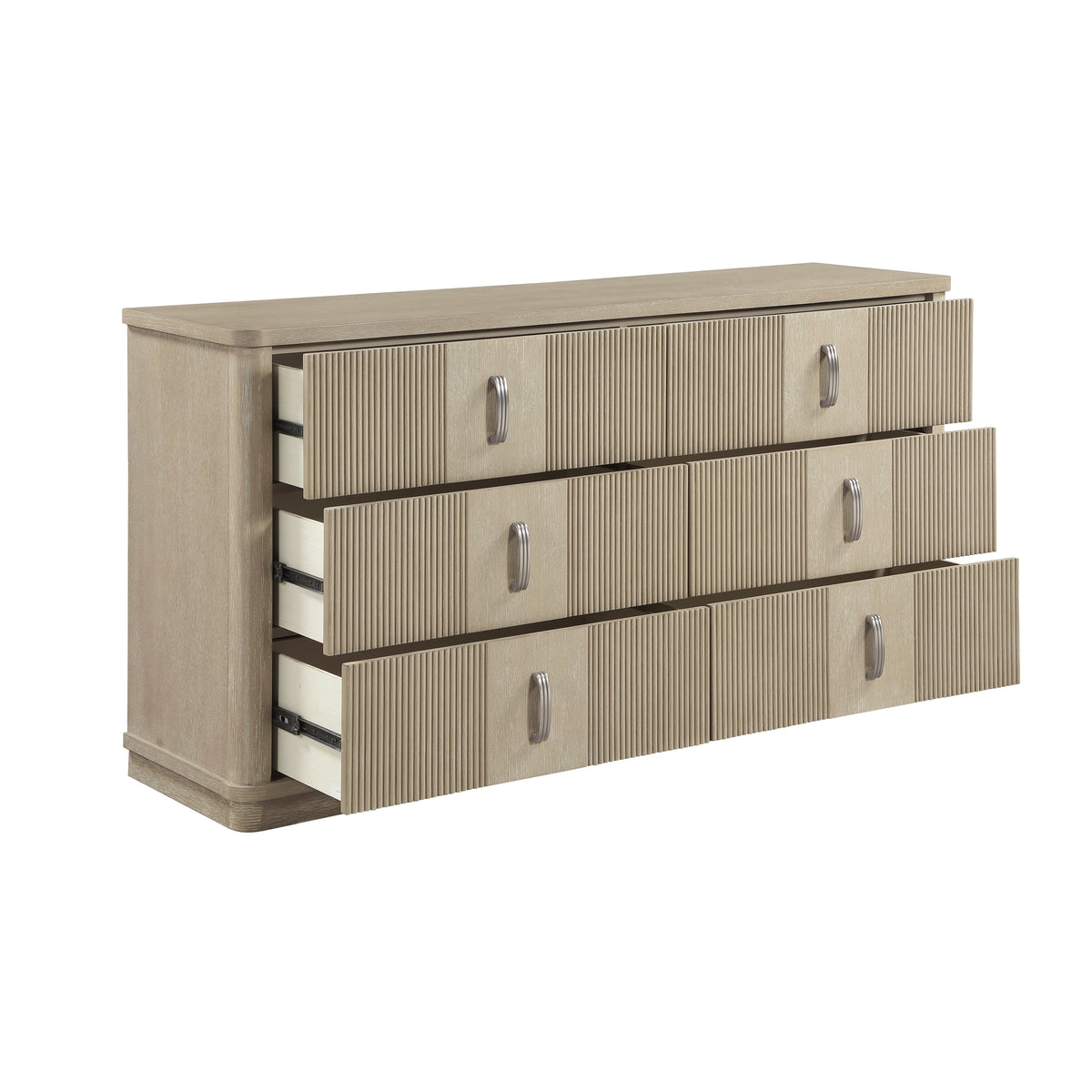 Ribbon Beige 4pc Bedroom Set - Ornate Home