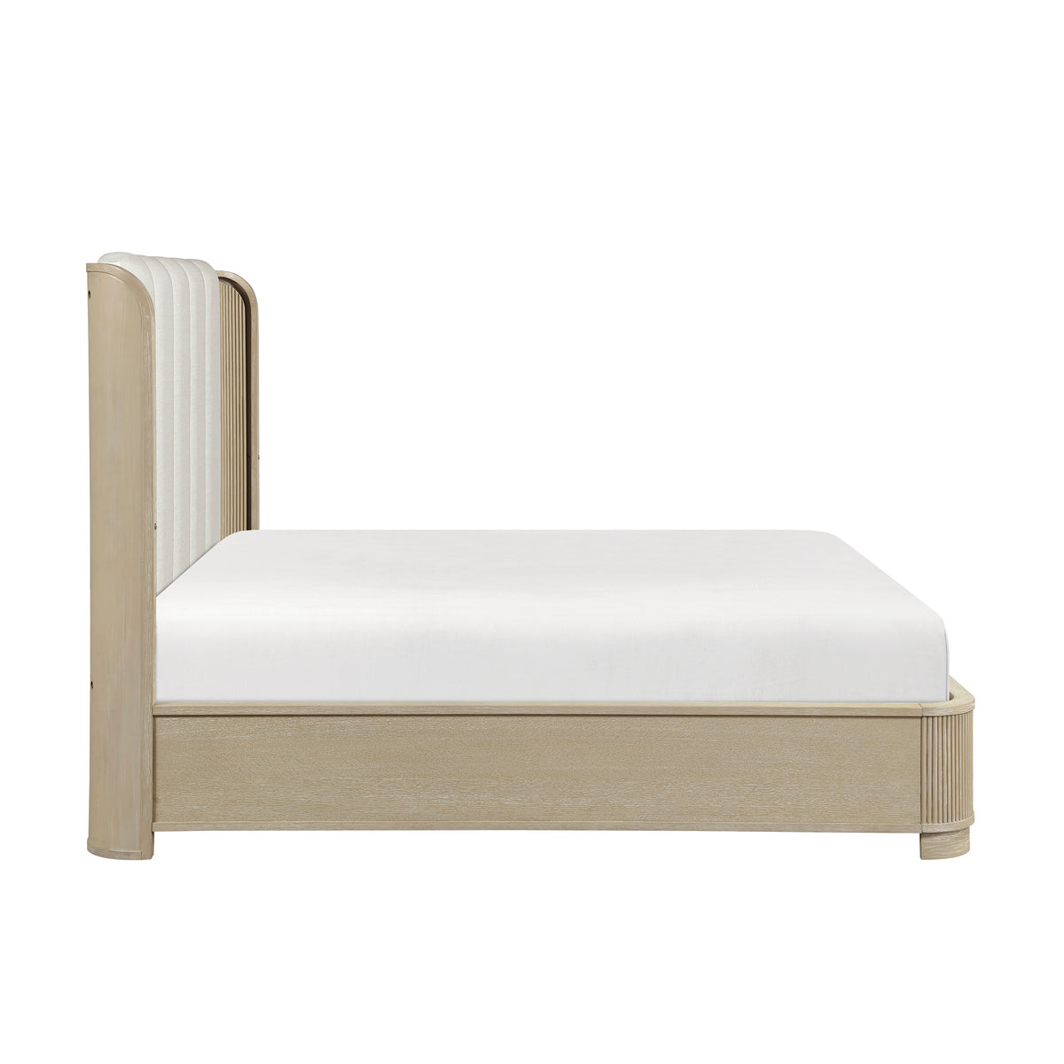 Ribbon Beige Queen Bed - Ornate Home