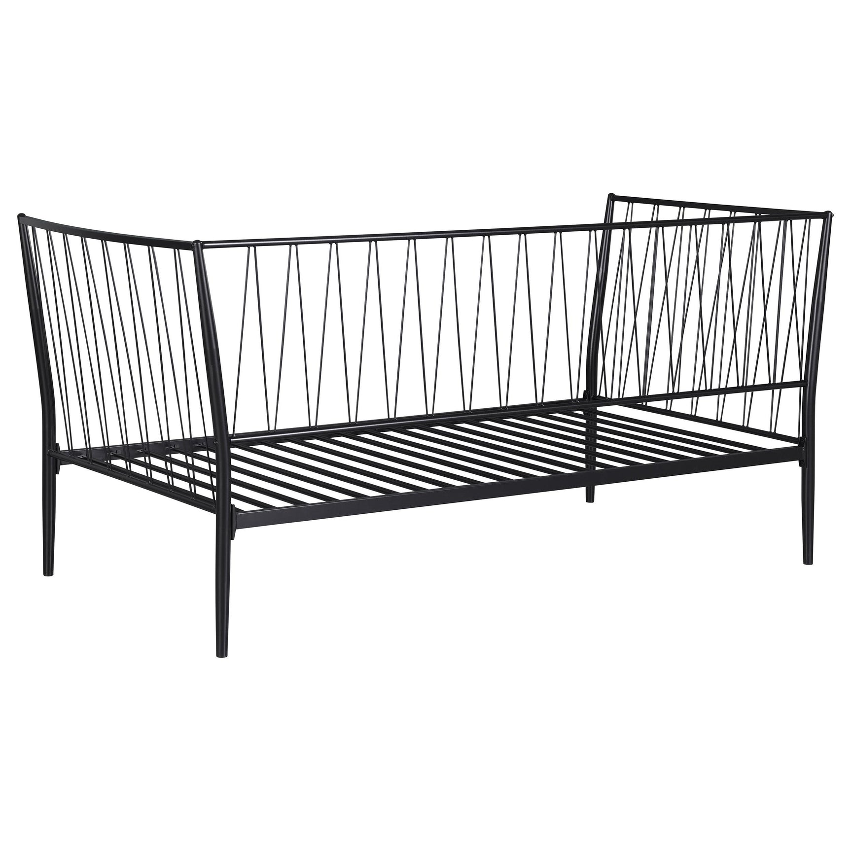 Richland Matte Black Metal Twin Daybed Bed Frame - Ornate Home