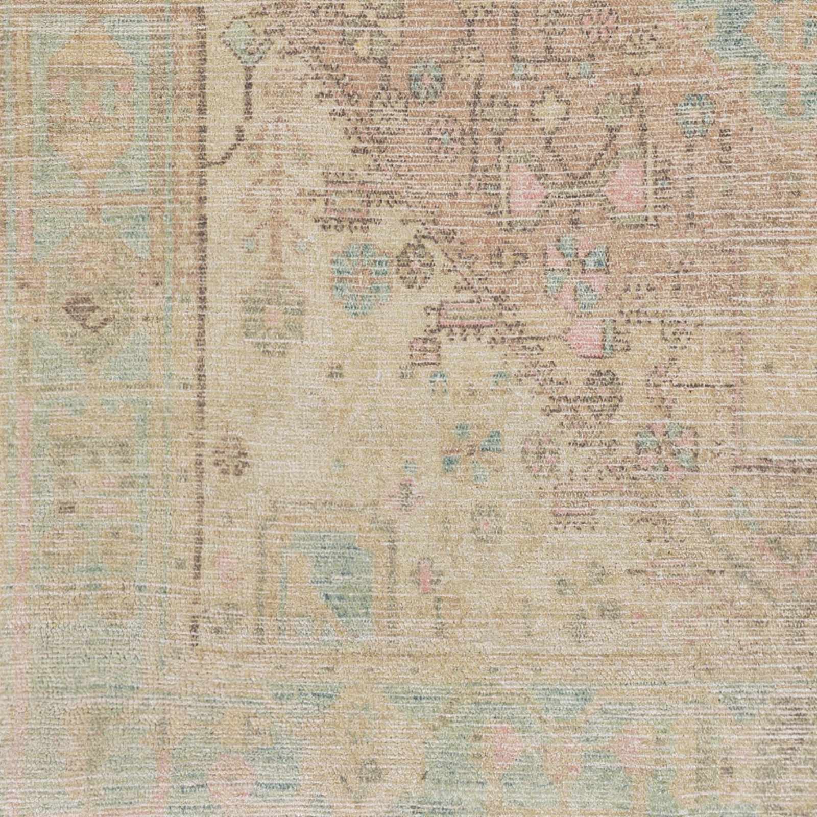 Rickinghall Peach&Sage Medallion Beige Rug - Clearance - Ornate Home