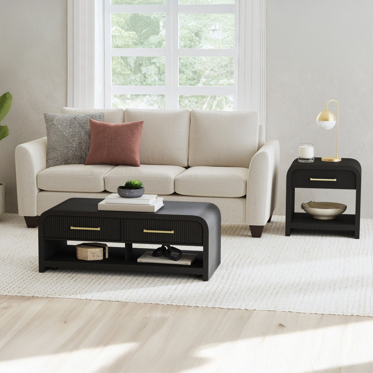 Ridgemont Black 2-Piece Occasional Table Set - Ornate Home