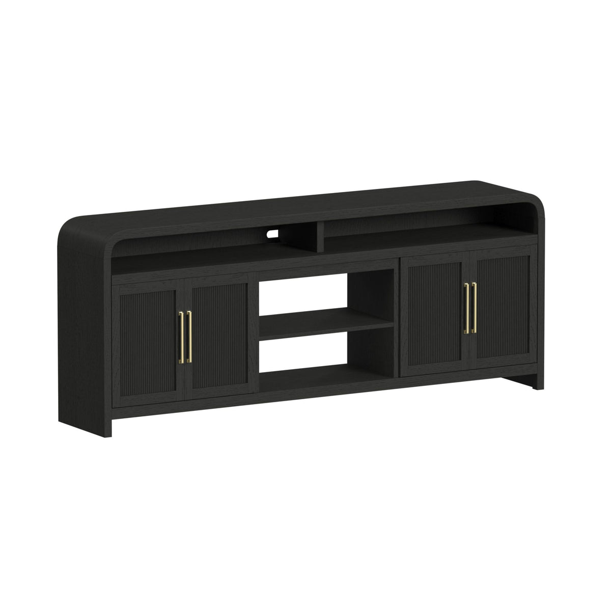 Ridgemont Black 3-Piece Entertainment Center with 82" TV Console