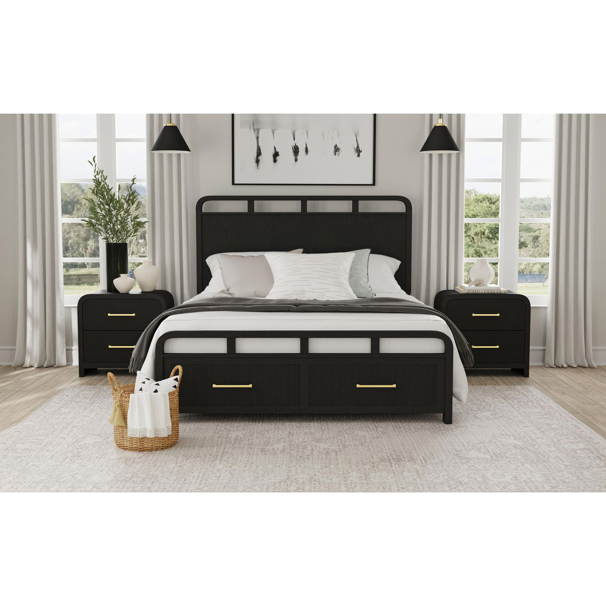 Ridgemont Black Queen Storage Bed - Ornate Home