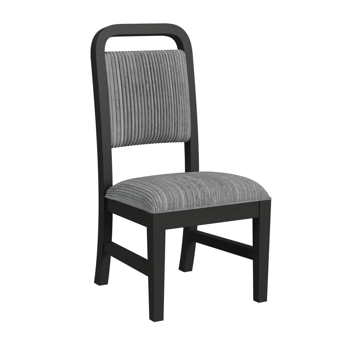 Ridgemont Black with Grain/Grey Dining Side Chair (Set of 2) - Ornate Home