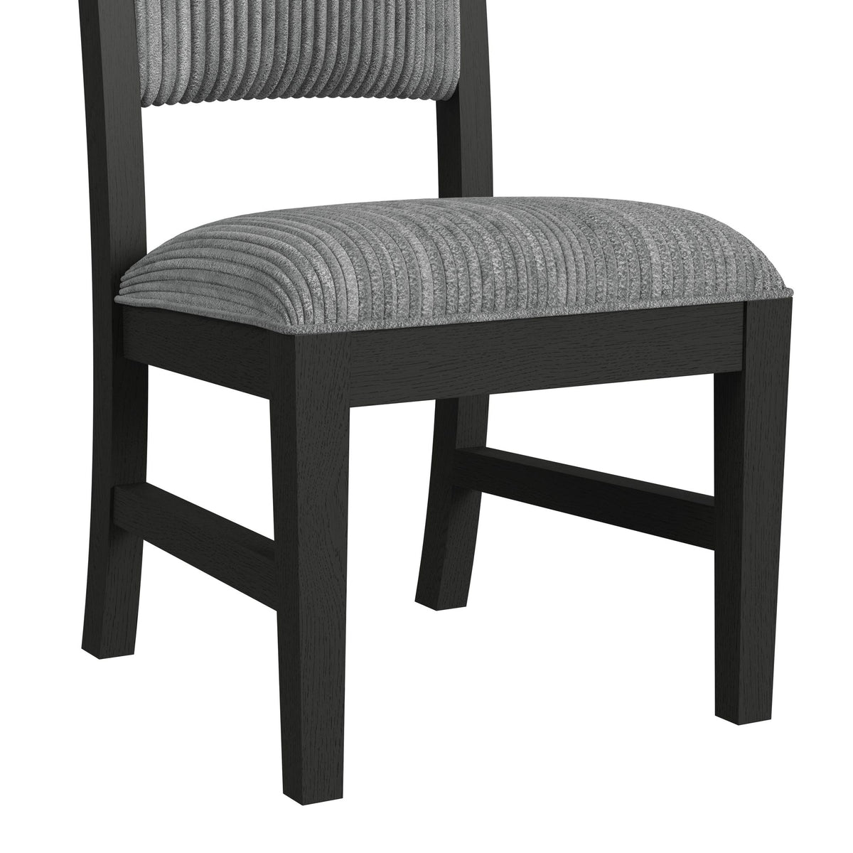 Ridgemont Black with Grain/Grey Dining Side Chair (Set of 2) - Ornate Home