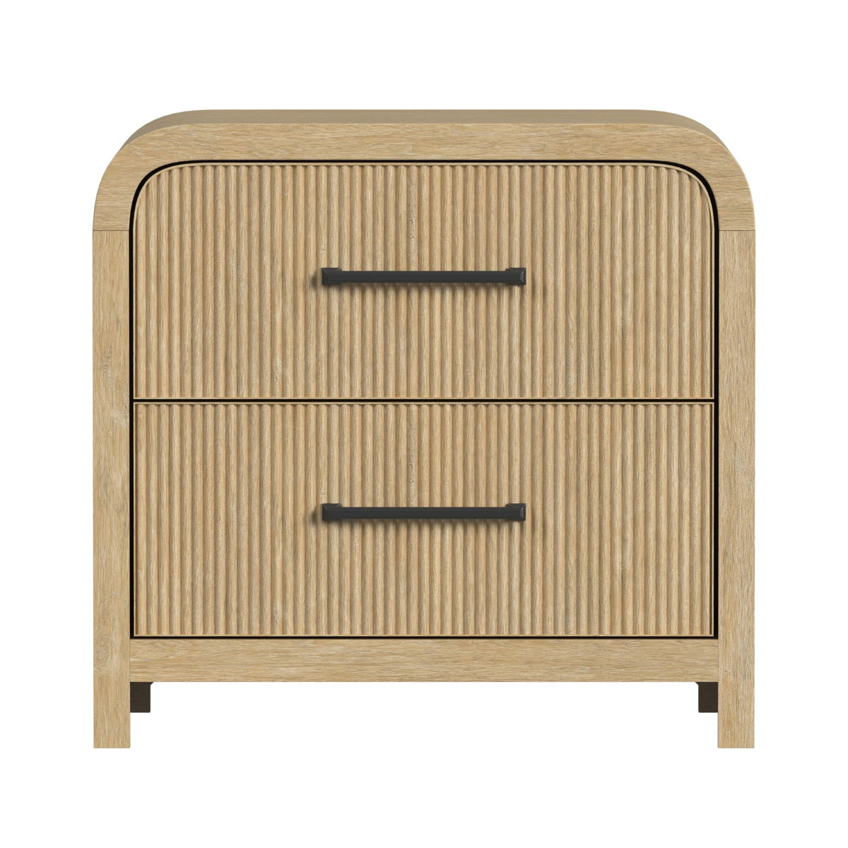Ridgemont Natural 2-Drawer Nightstand with USB - Ornate Home