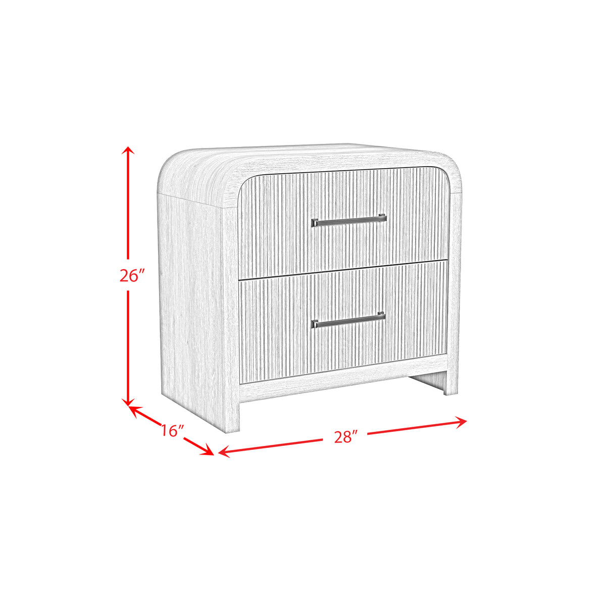 Ridgemont Natural 2-Drawer Nightstand with USB - Ornate Home