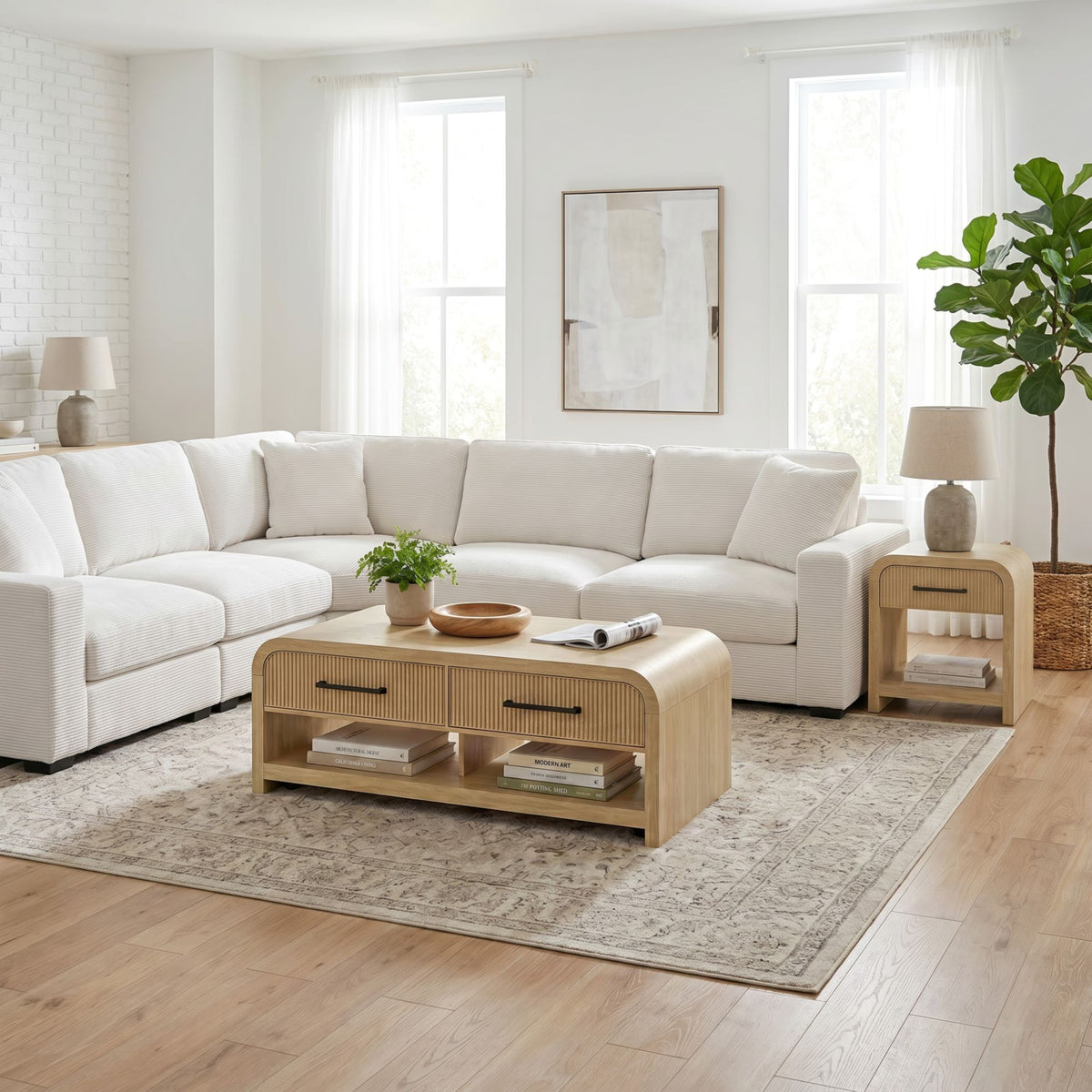 Ridgemont Natural 2-Piece Occasional Table Set - Ornate Home