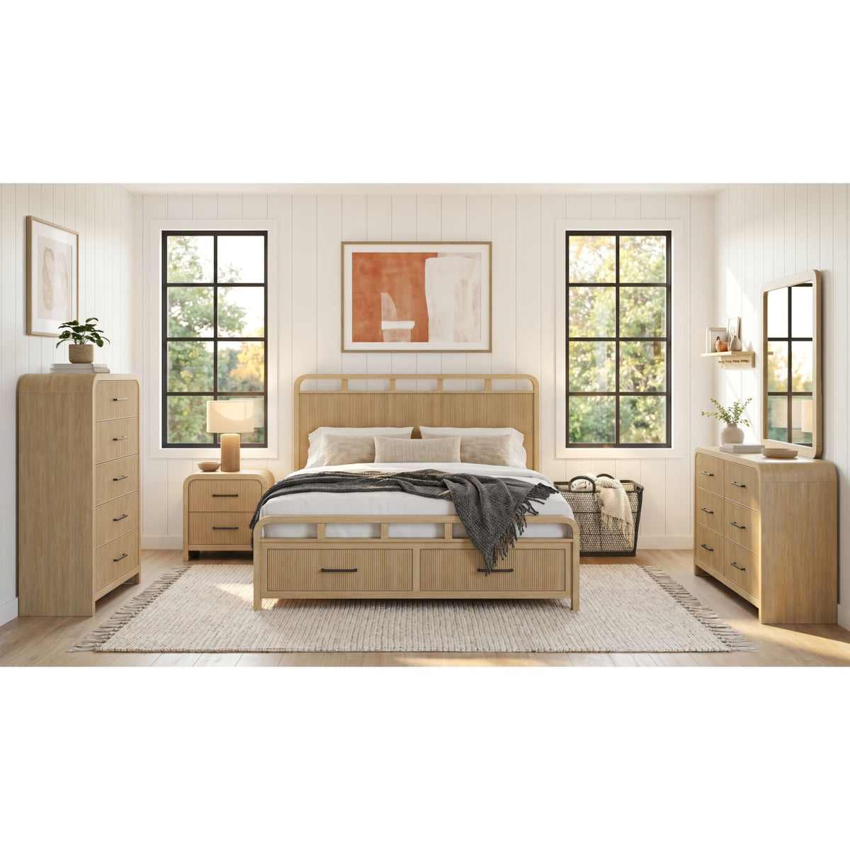 Ridgemont Natural 5-Drawer Chest - Ornate Home