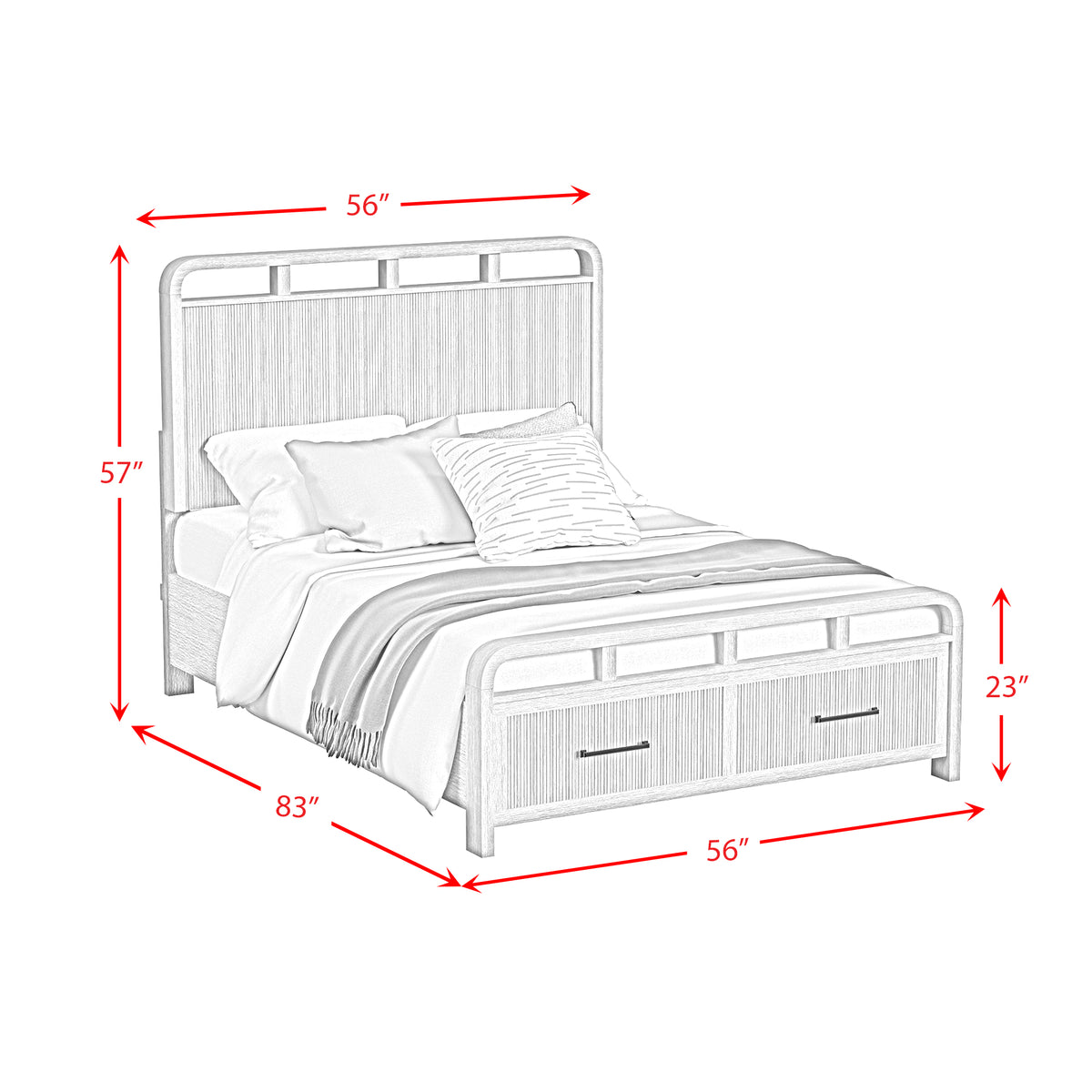 Ridgemont Natural Full Storage Bed - Ornate Home