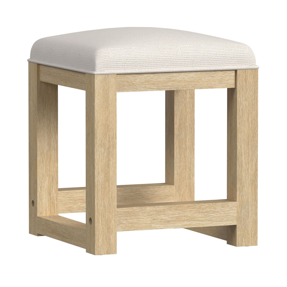 Ridgemont Natural/White Dressing Stool - Ornate Home