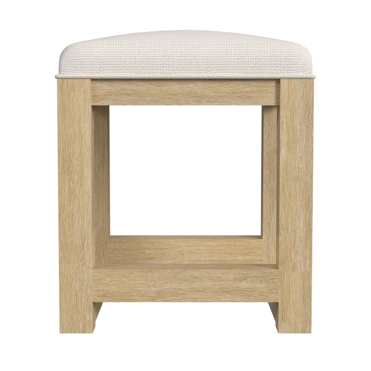 Ridgemont Natural/White Dressing Stool - Ornate Home
