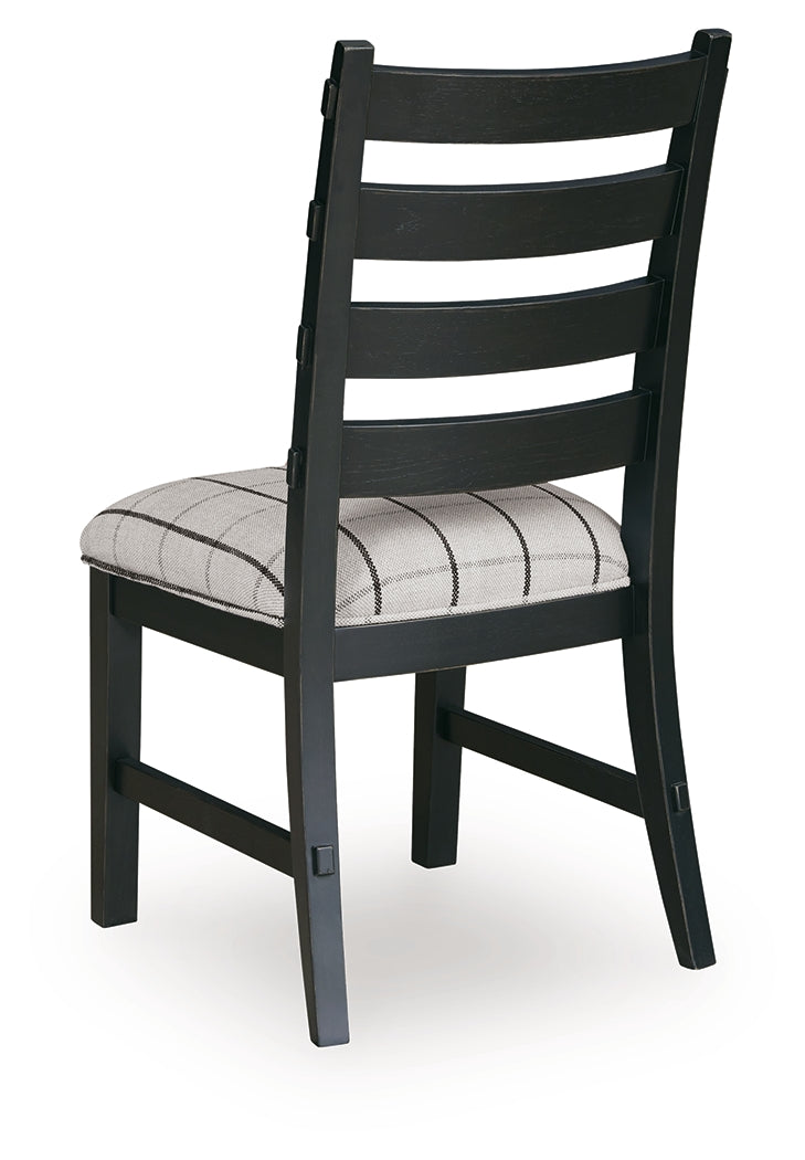 Ridgester Beige/Black Dining Chair (Set of 2) - Ornate Home