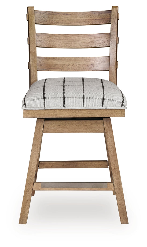 Ridgester Light Brown Counter Height Barstool (Set of 2) (Online Special Price) - Ornate Home