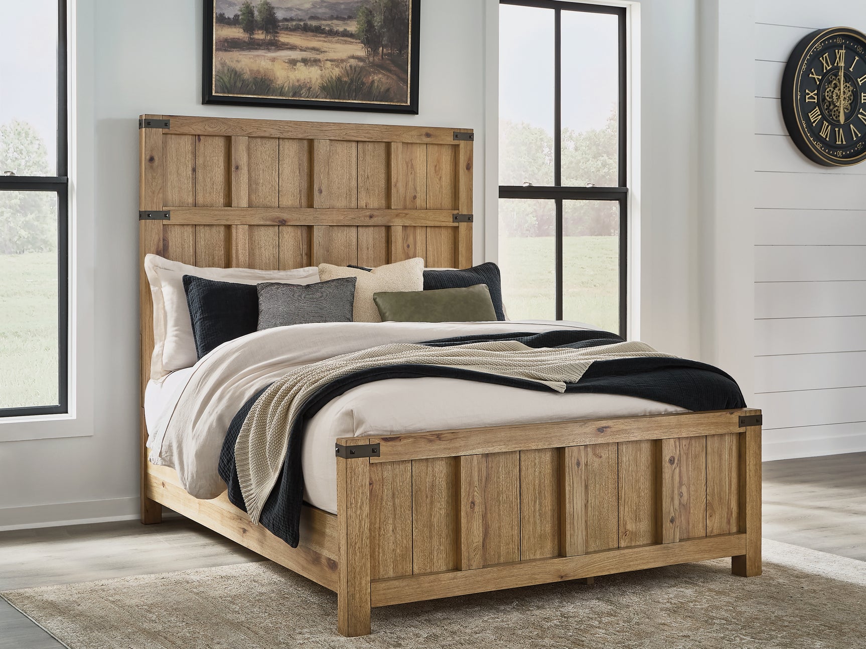 Ridgester Light Brown Queen Panel Bed - Ornate Home