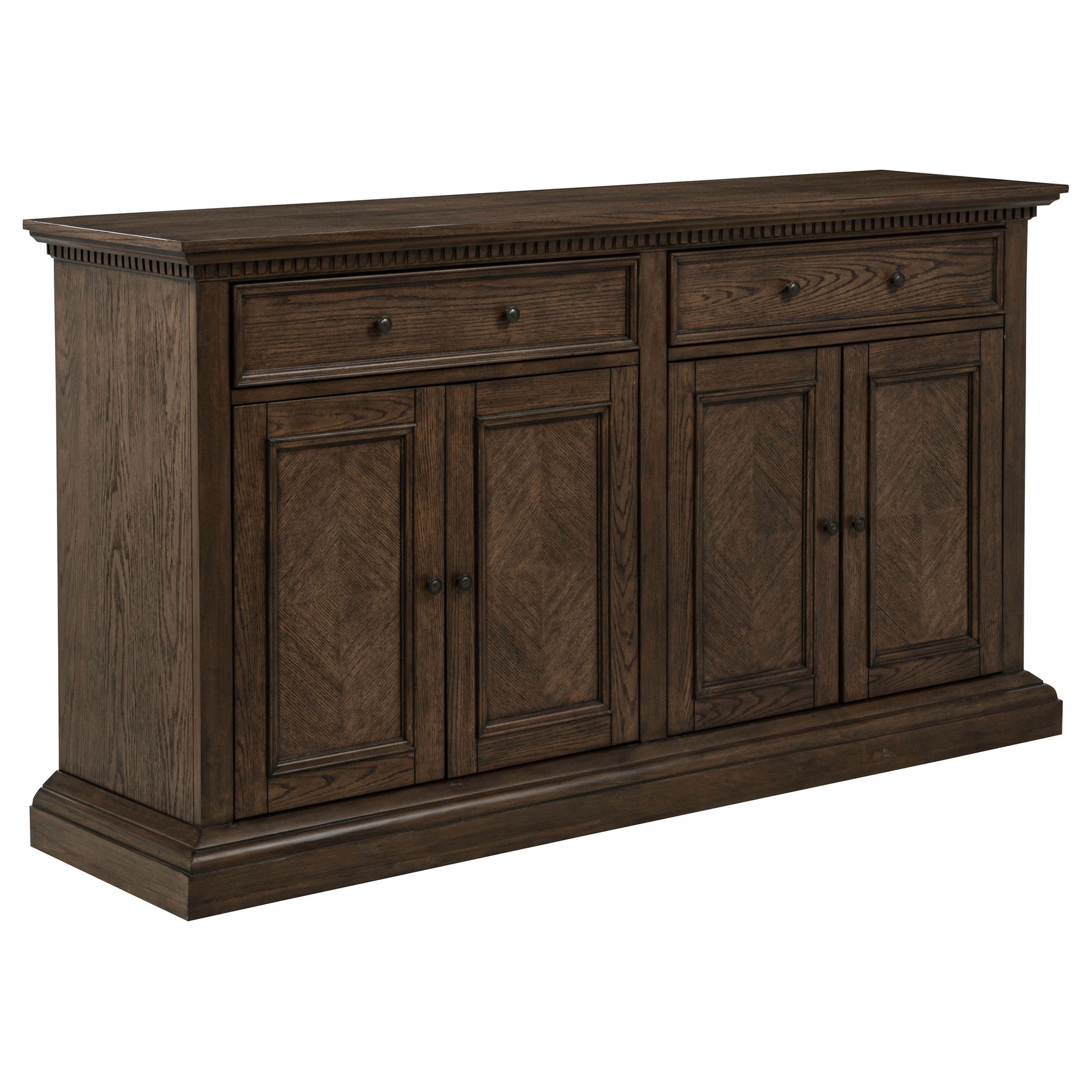Ridgewell Dark Oak 2-drawer 4-door Dining Server - Ornate Home