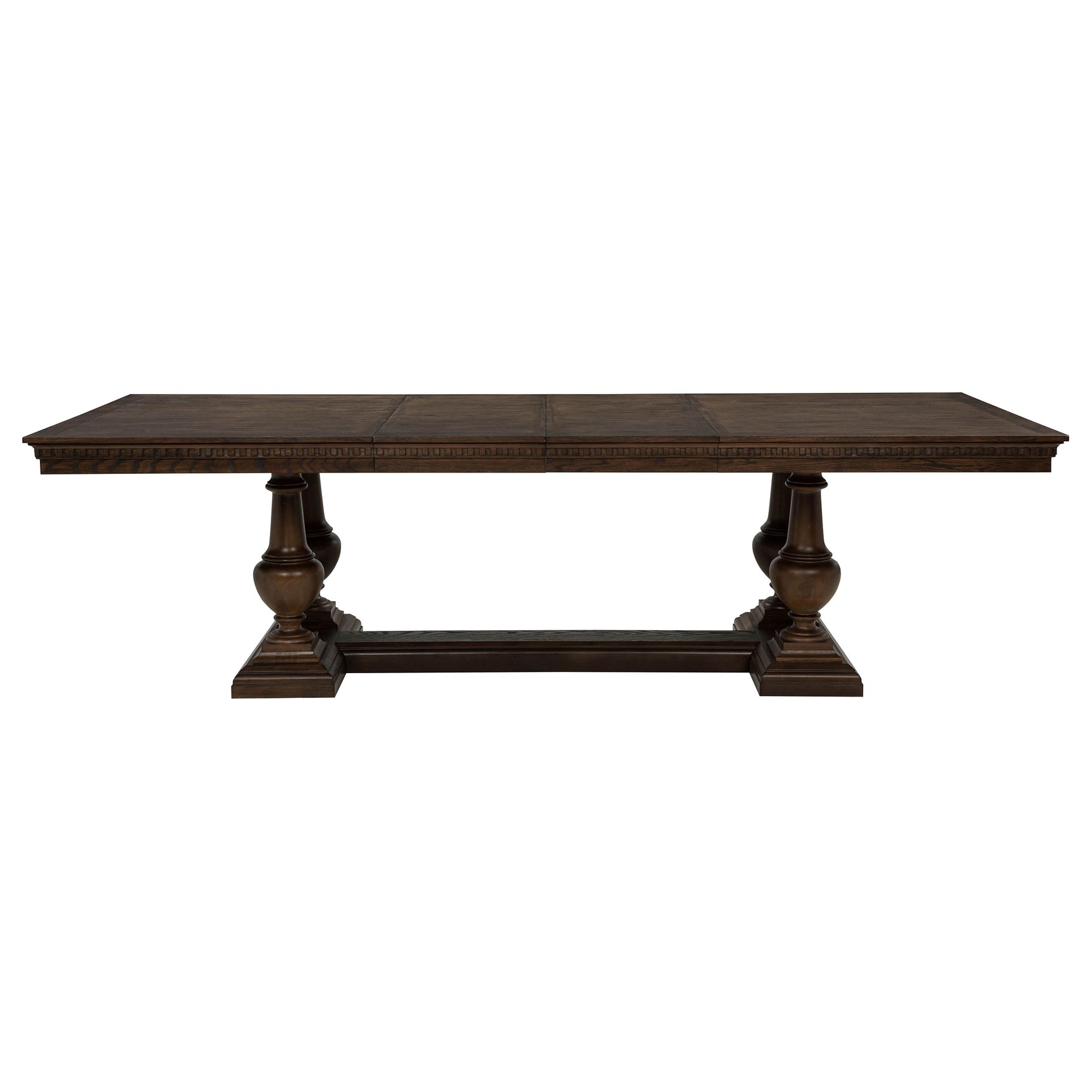 Ridgewell Dark Oak 9-piece Rectangular Trestle Dining Set - Ornate Home