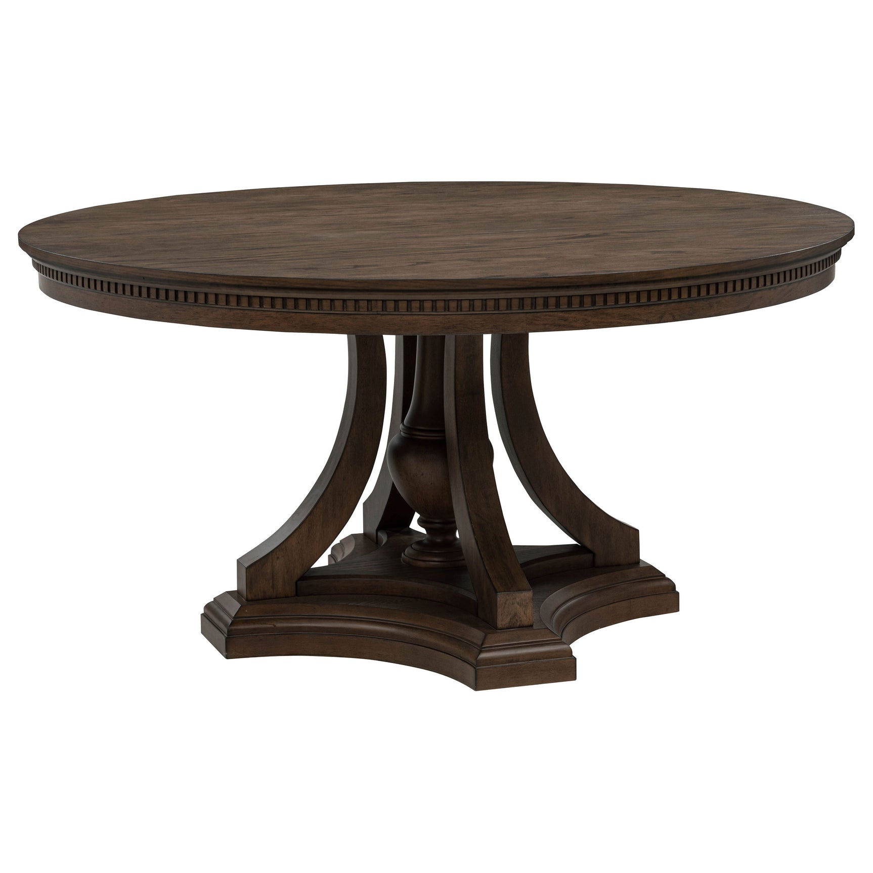 Ridgewell Dark Oak Round Pedestal Dining Table - Ornate Home