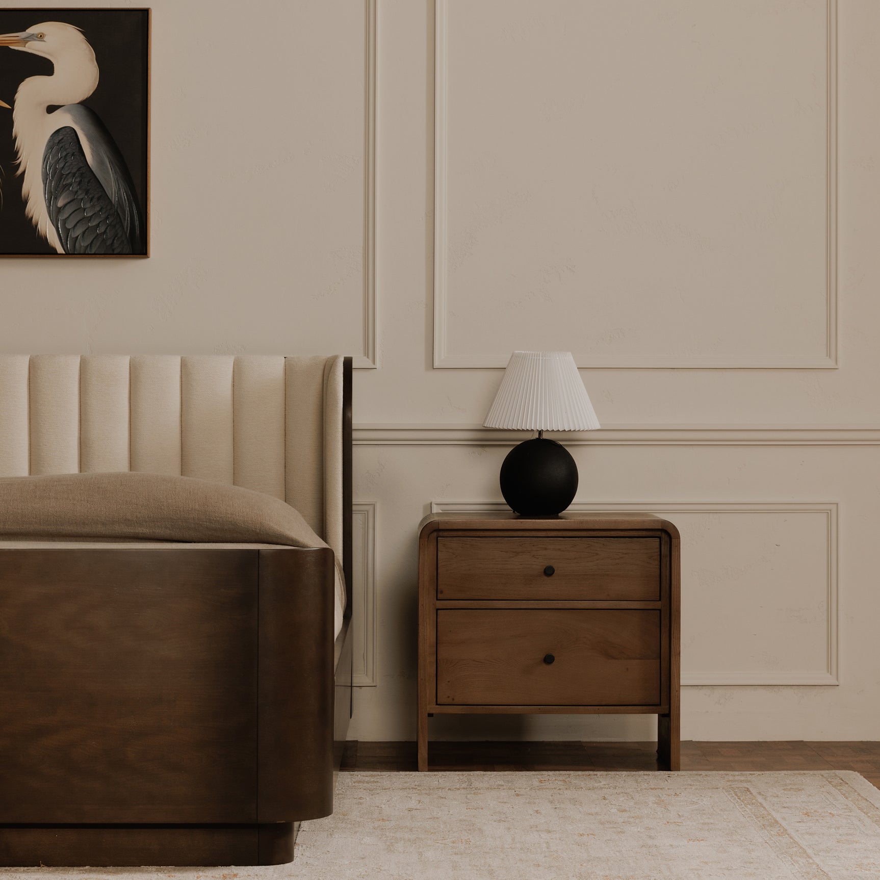 Riley Oak Nightstand - Ornate Home