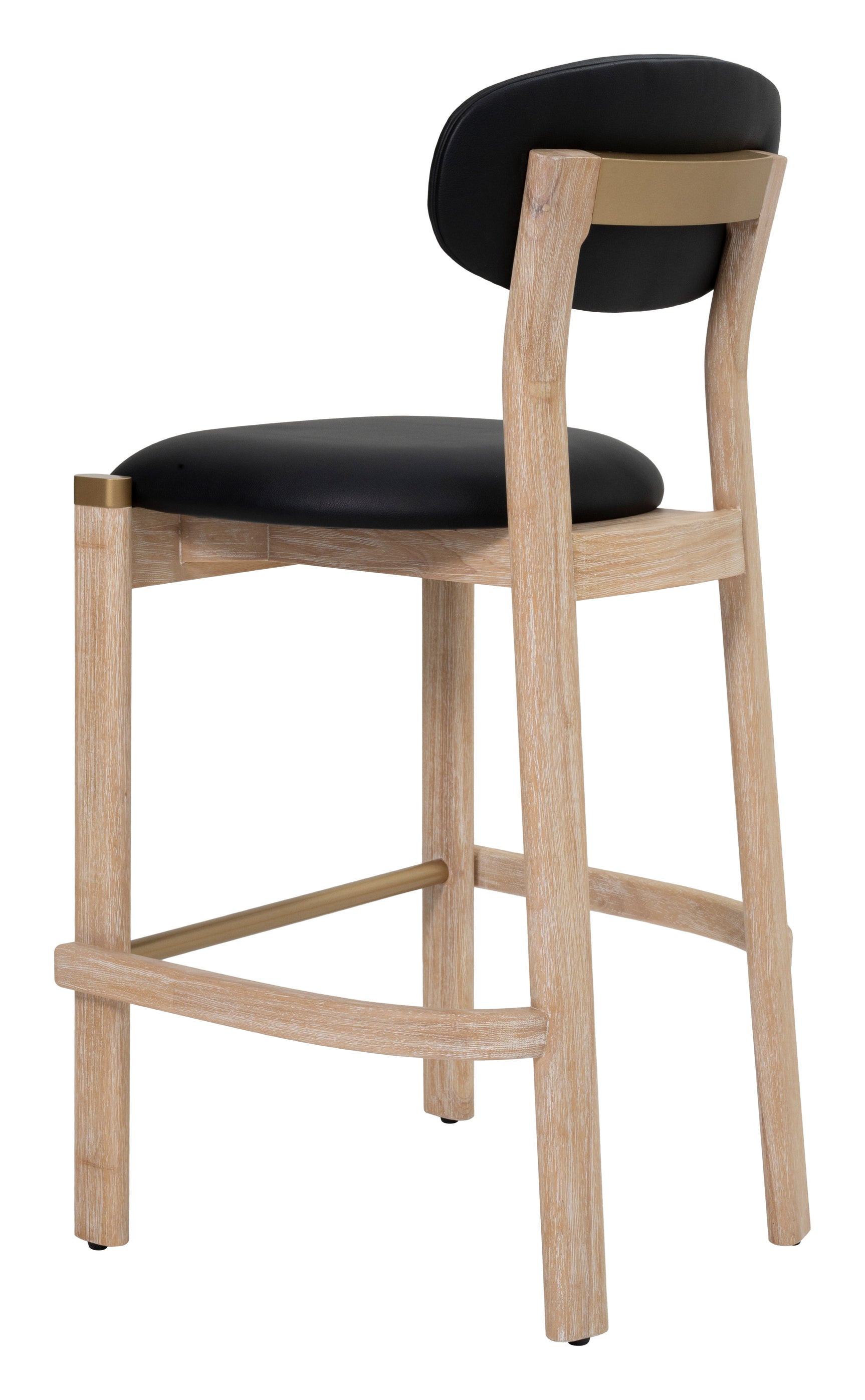 Rilou Black & Natural Barstool (Set of 2)