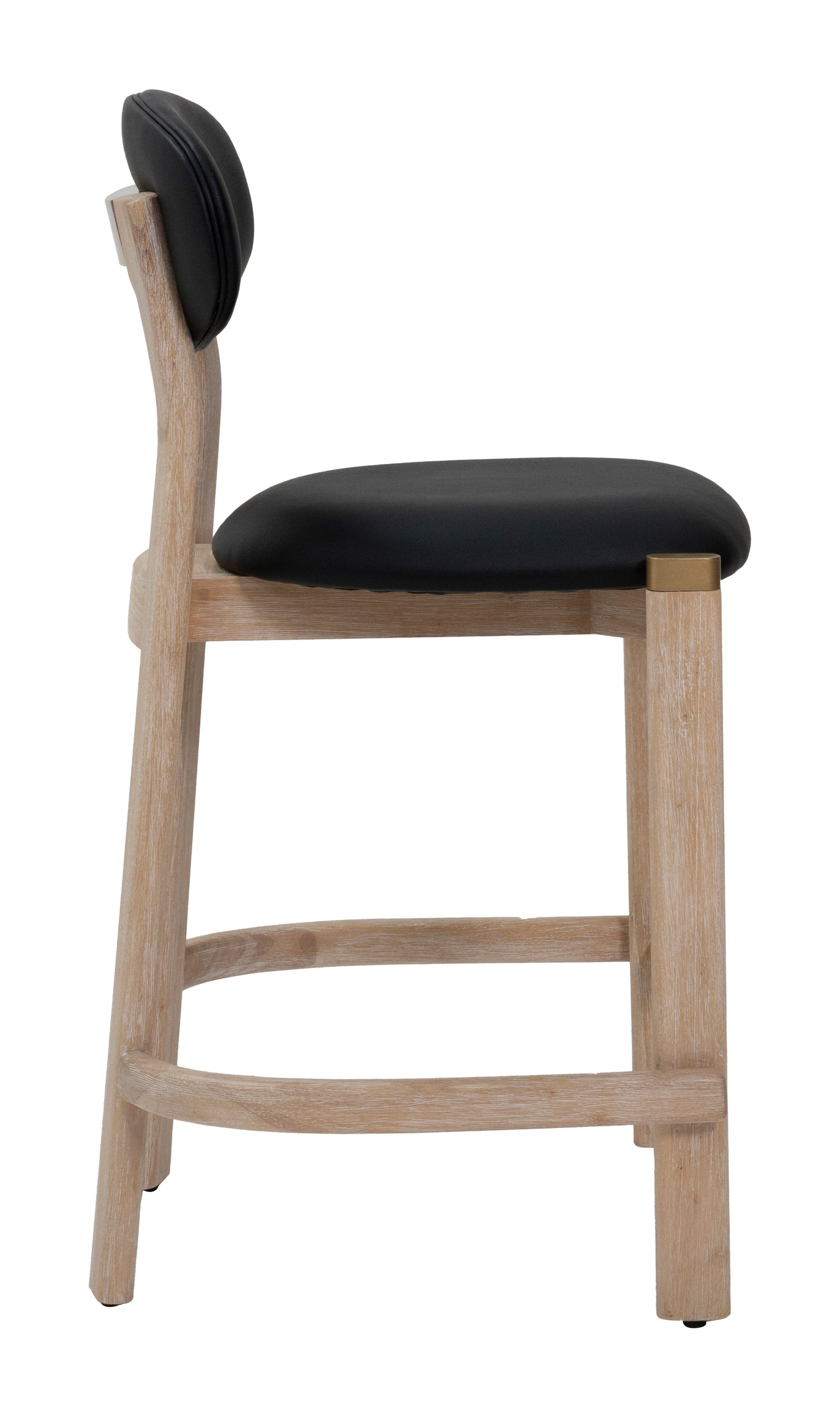 Rilou Black & Natural Counter Stool (Set of 2)
