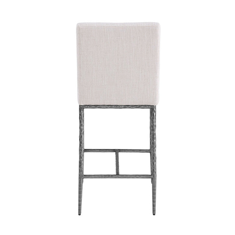 Rilva Gunmetal/White Counter Height Stool - Ornate Home