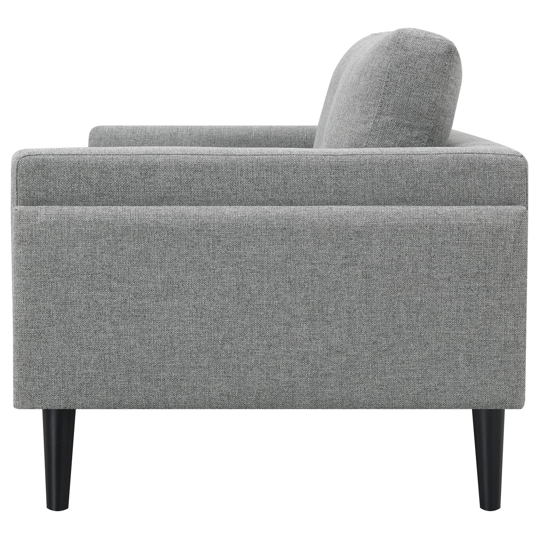 Rilynn Grey Upholstered Track Arm Loveseat - Ornate Home