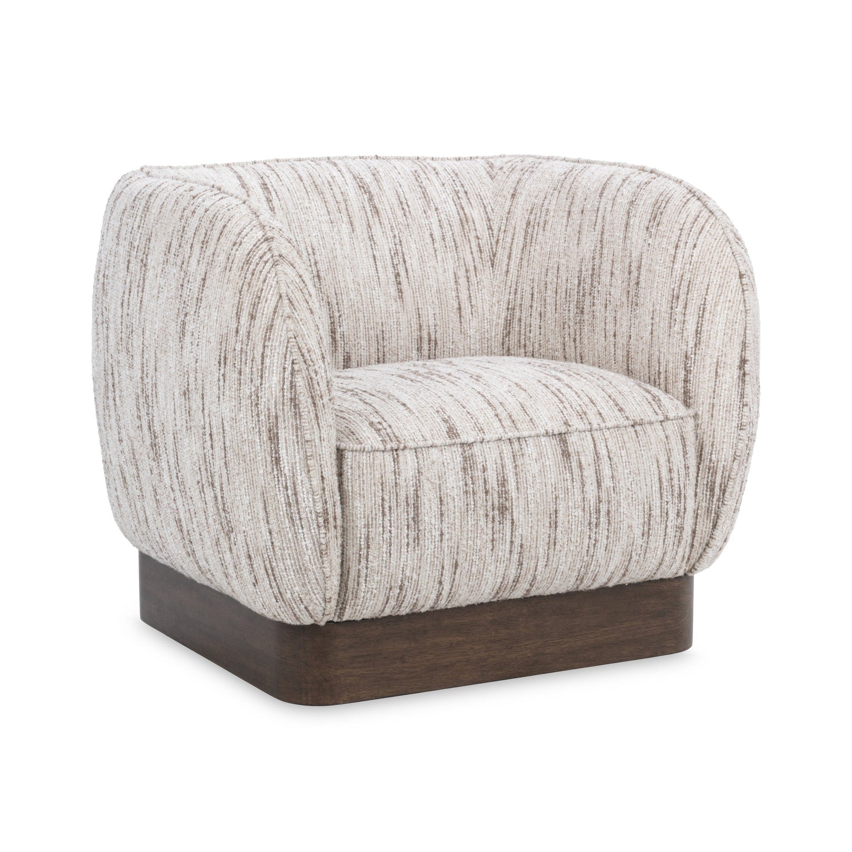 Rinner Cocoa Cream Swivel Chair - Ornate Home