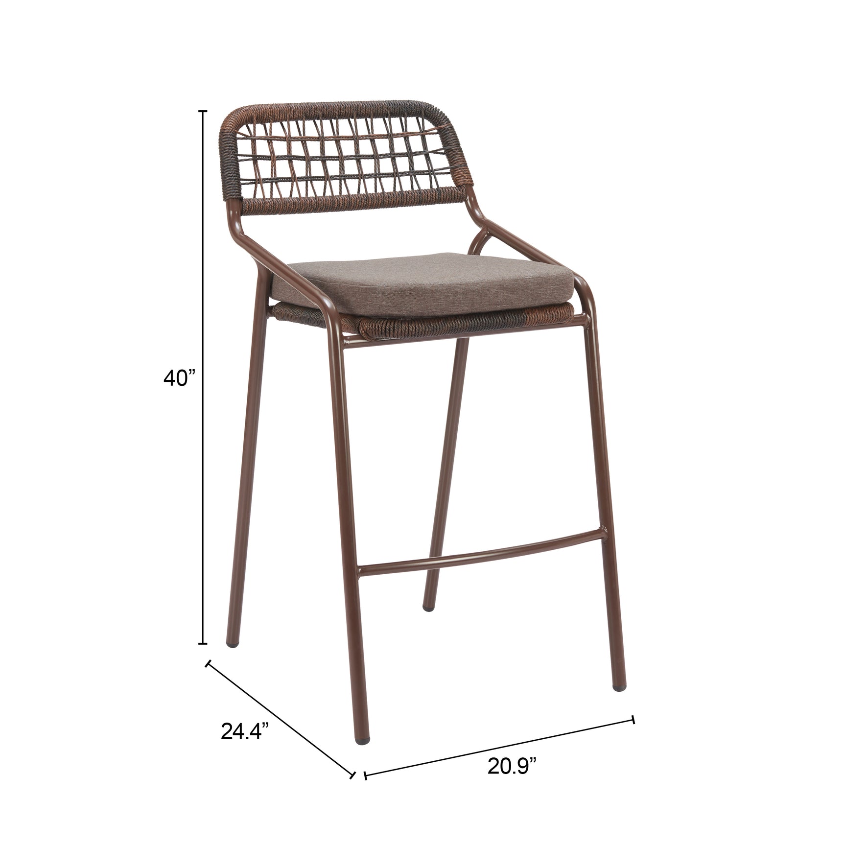 Rio Brown Barstool (Set of 2) - Ornate Home