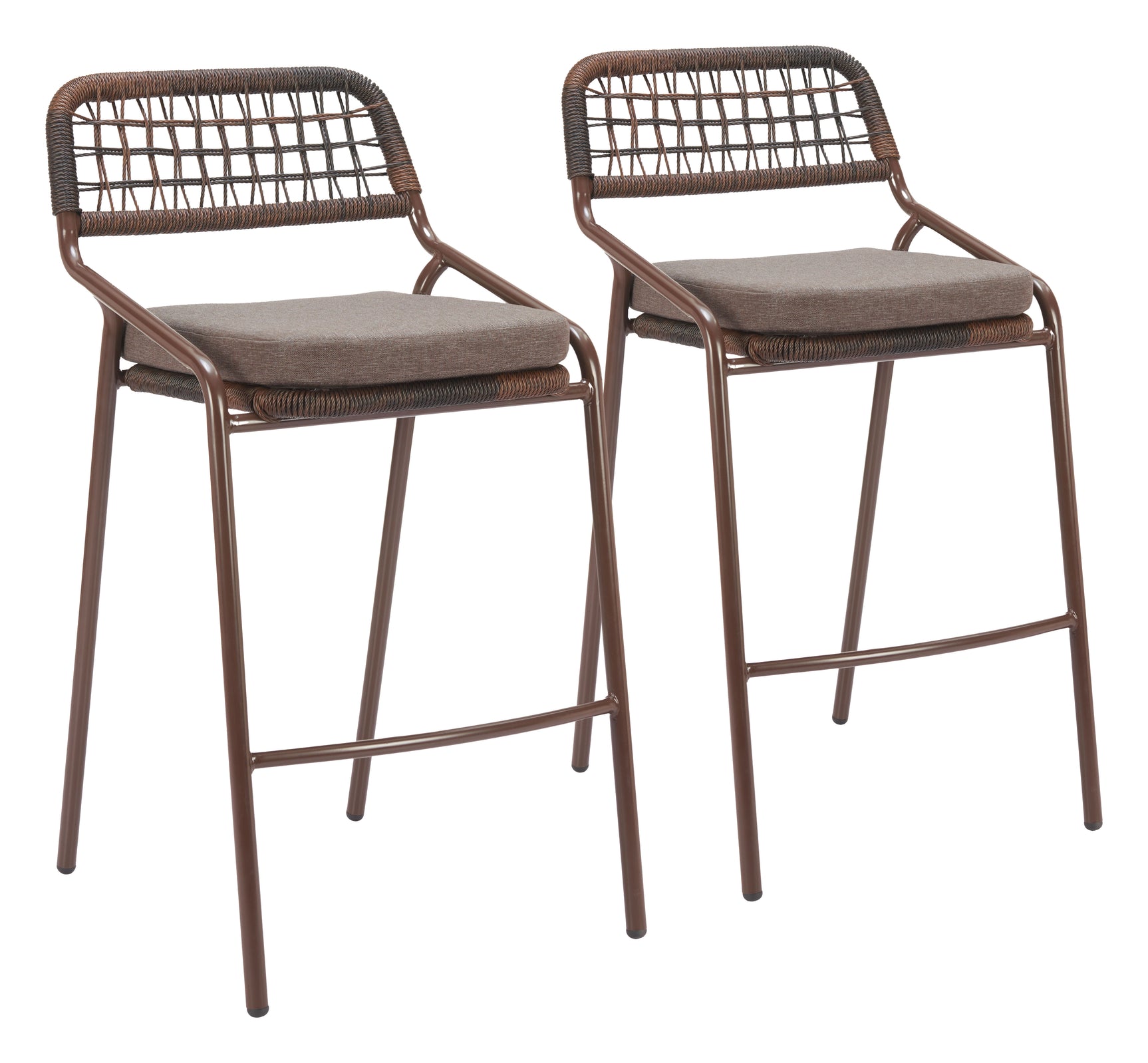 Rio Brown Barstool (Set of 2) - Ornate Home