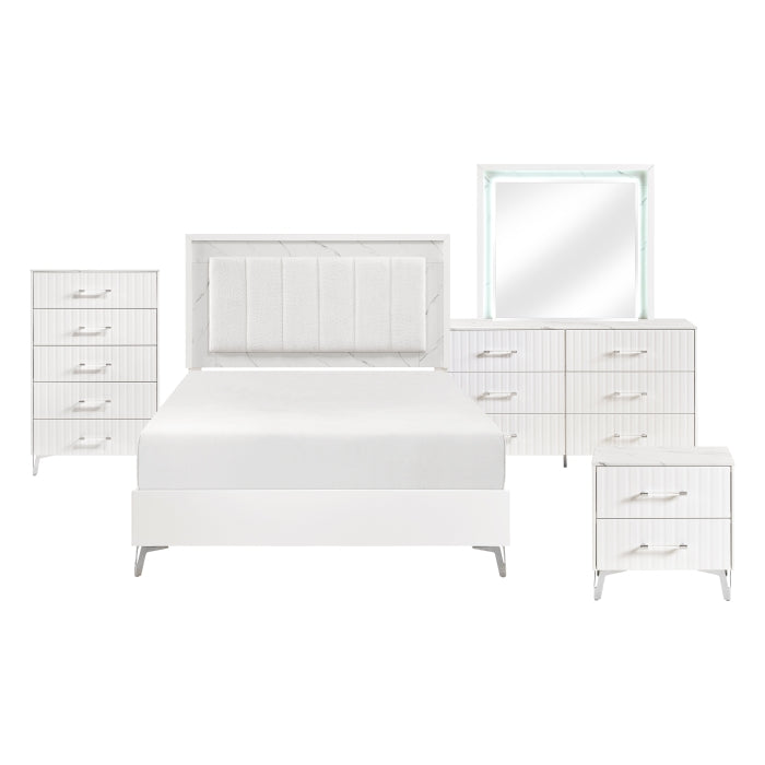 Ripple White 5pc Bedroom Set