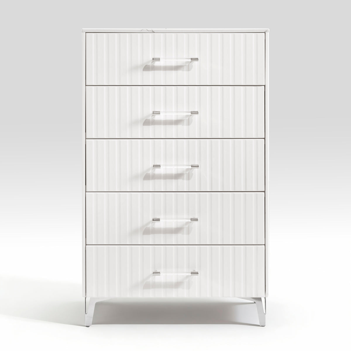Ripple White Chest - Ornate Home