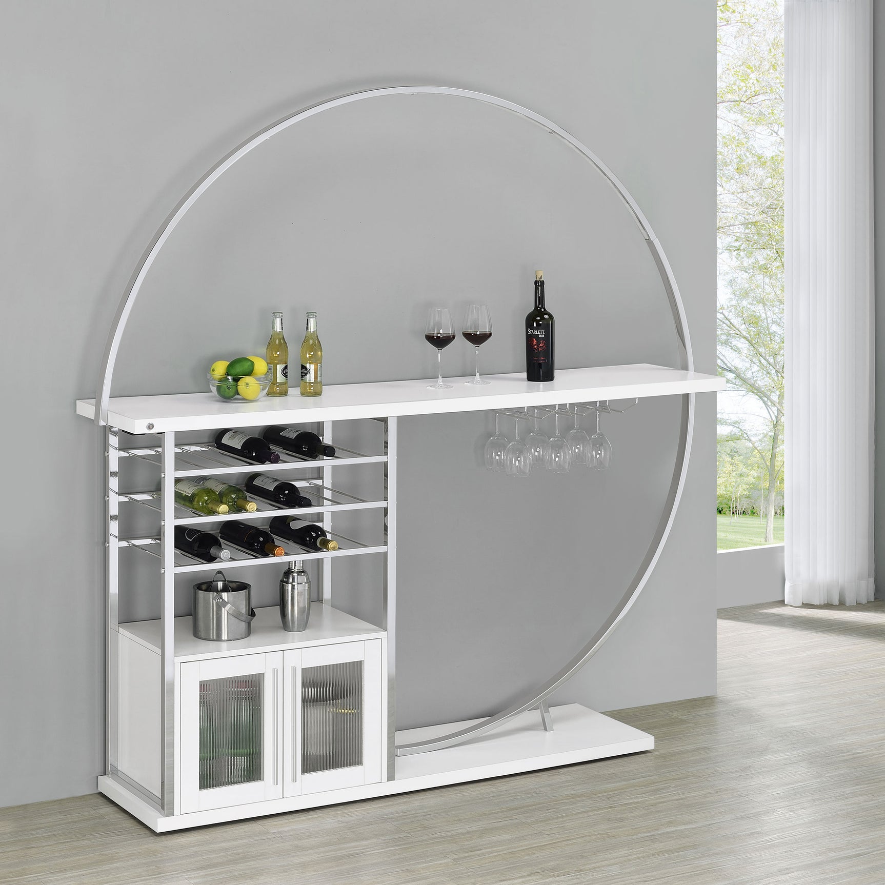 Risley White Home Bar - Ornate Home