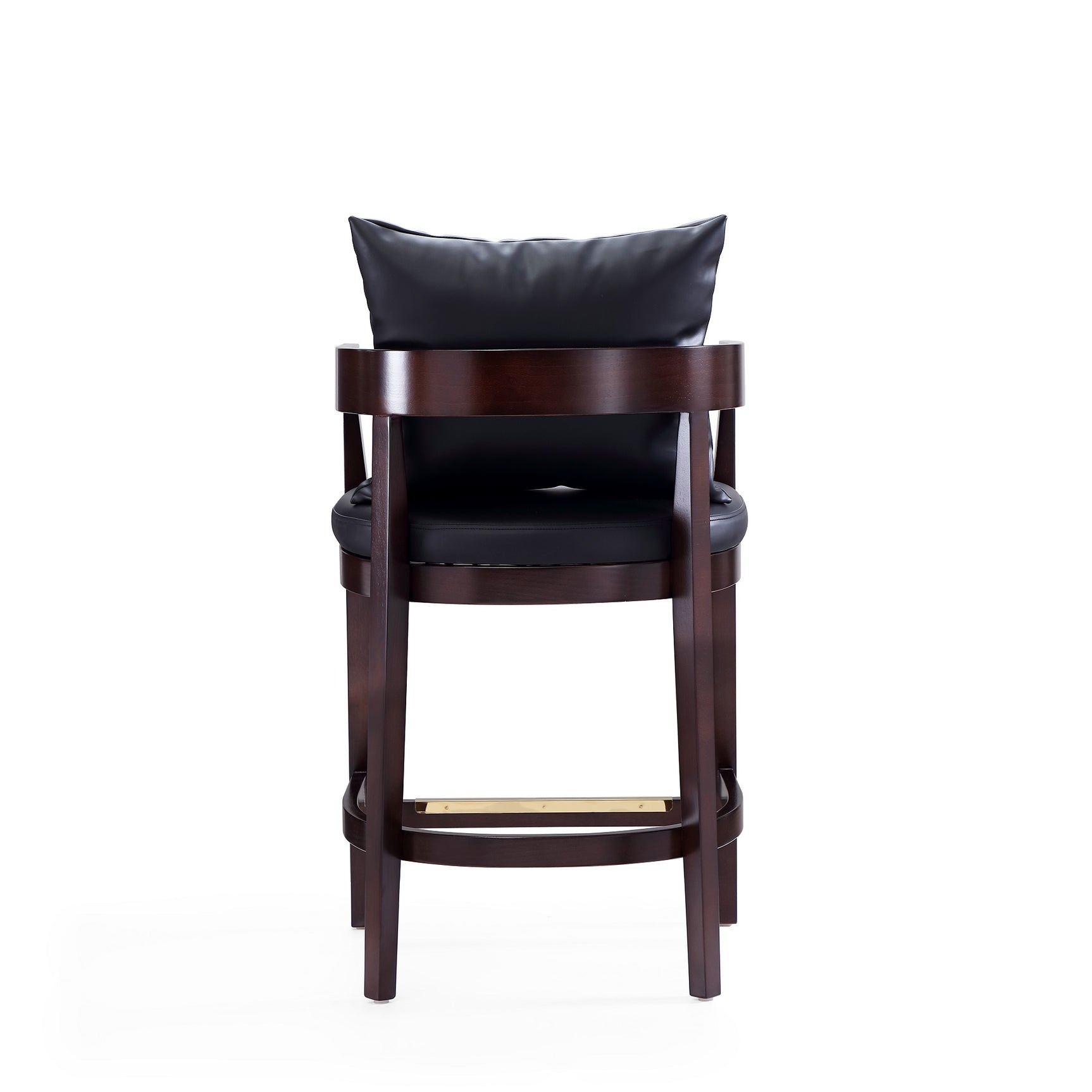 Ritz Counter Stool in Black and Dark Walnut (set of 3) - Ornate Home