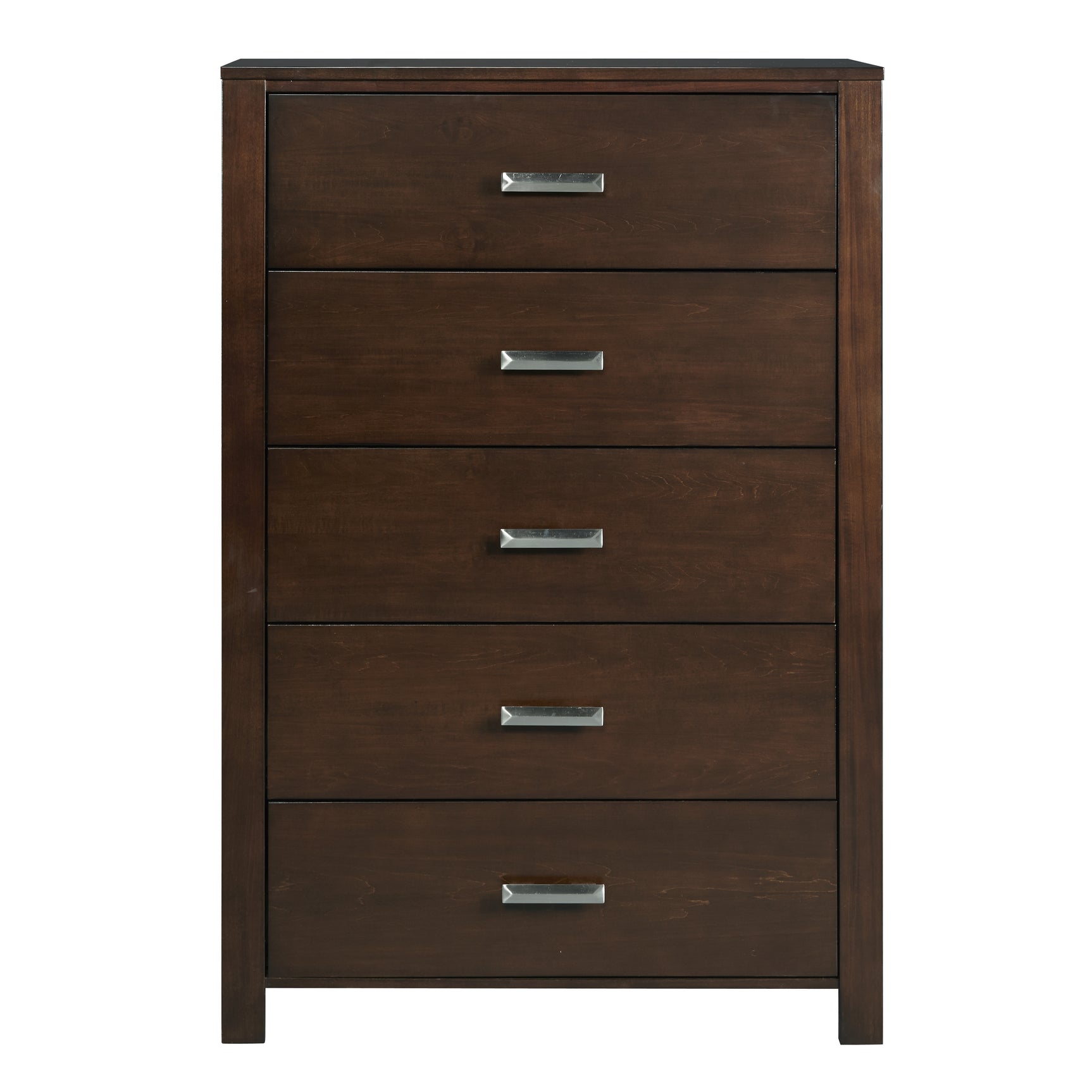 Riva Five Drawer Chest in Chocolate Brown - Ornate Home