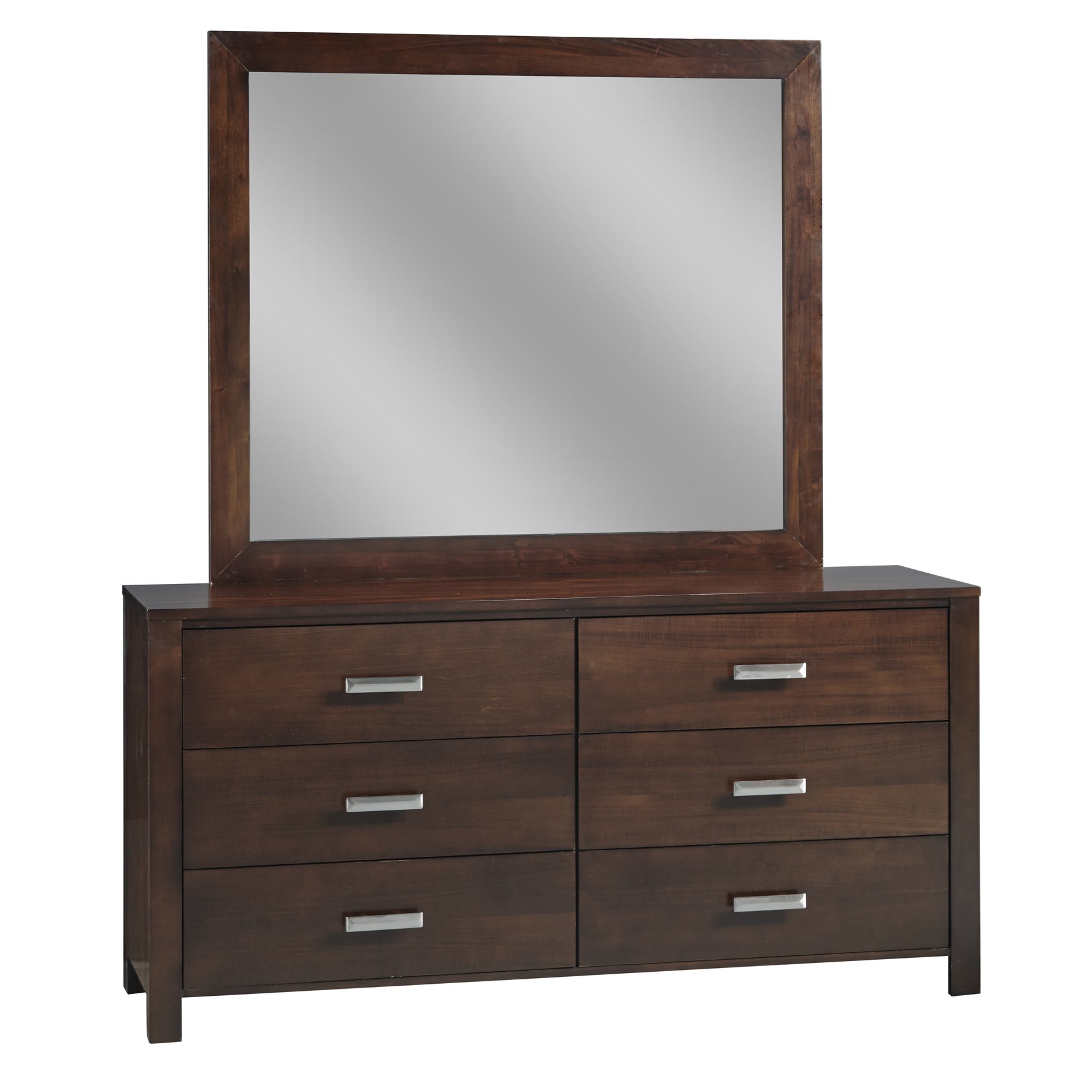 Riva Six Drawer Dresser in Chocolate Brown - Ornate Home