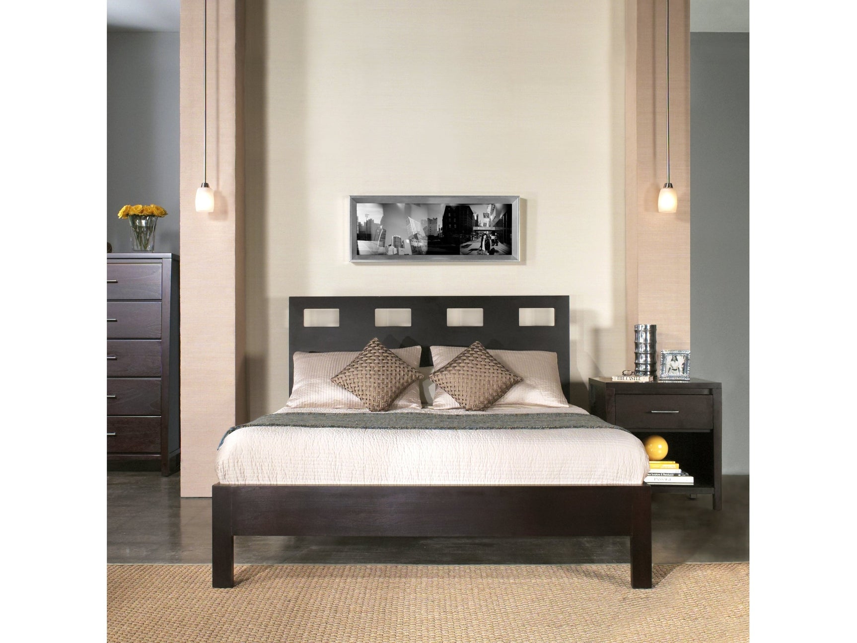 Riva Wood California King Platform Bed in Espresso - Ornate Home