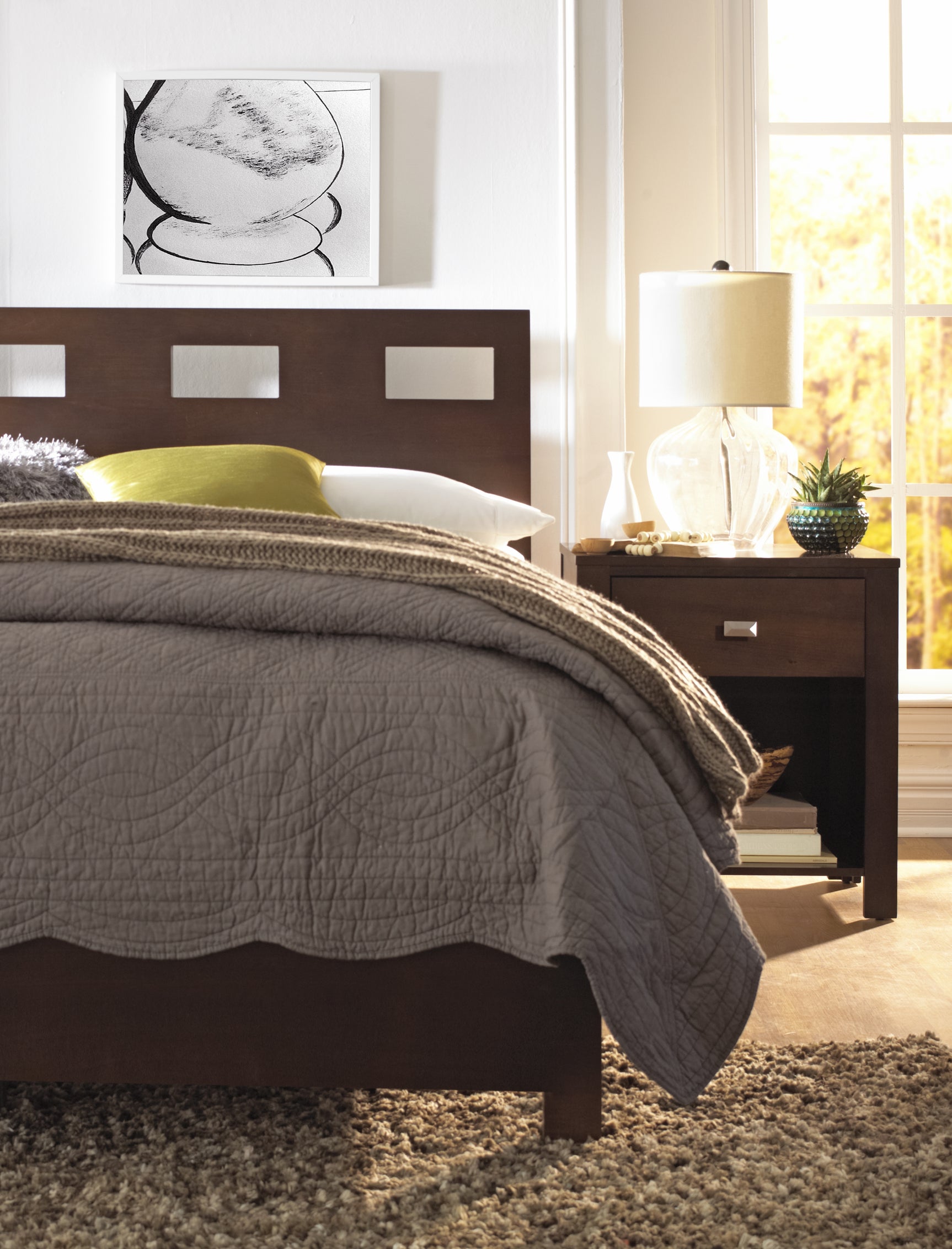 Riva Wood California King Storage Bed in Chocolate Brown - Ornate Home