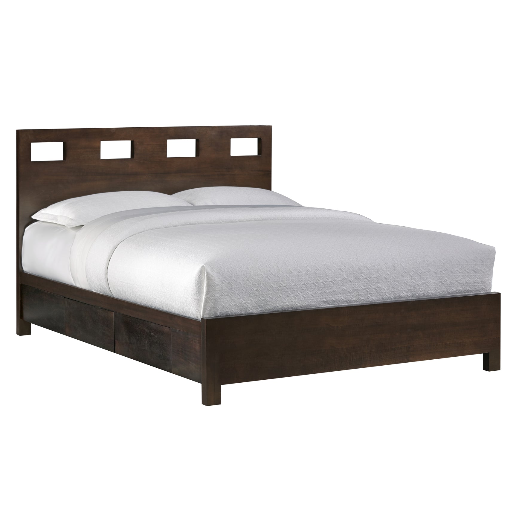 Riva Wood Eastern King Storage Bed in Chocolate Brown - Ornate Home