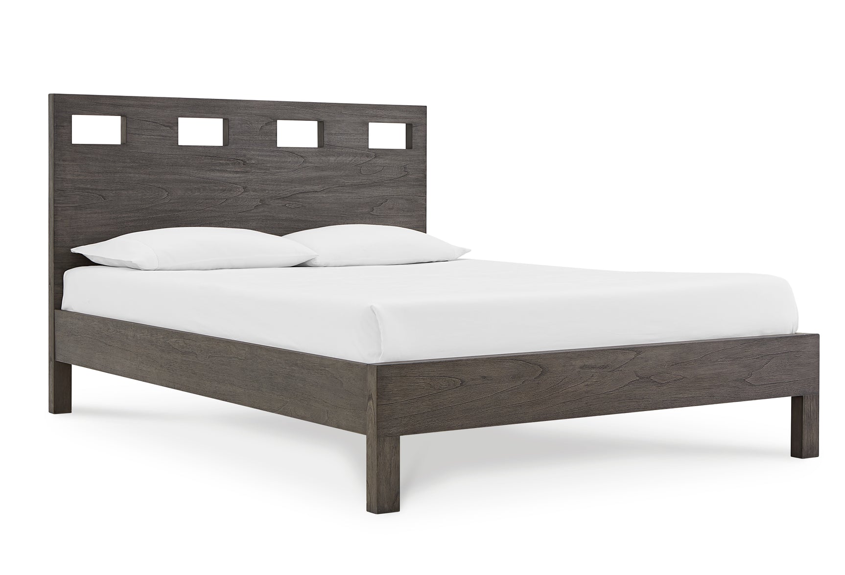 Riva Wood Queen Bed in Sharkskin - Ornate Home