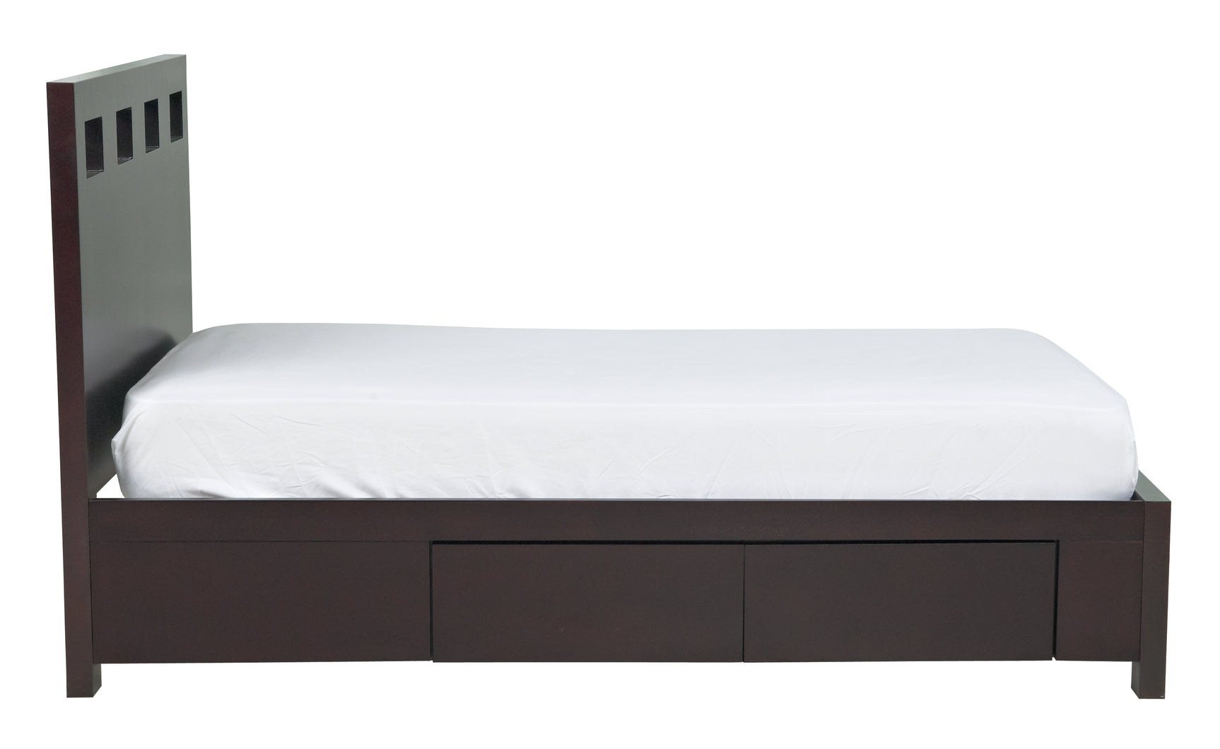 Riva Wood Twin Storage Bed in Espresso - Ornate Home