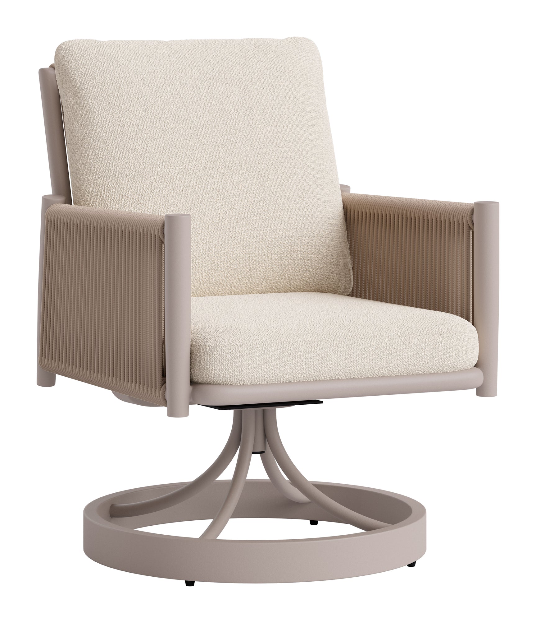 Rivan Beige Swivel Dining Chair - Ornate Home